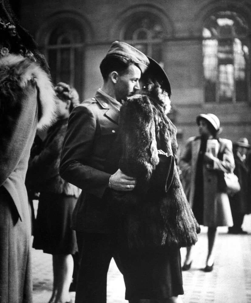 Farewell to departing troops at New York's Penn Station, April 1943.