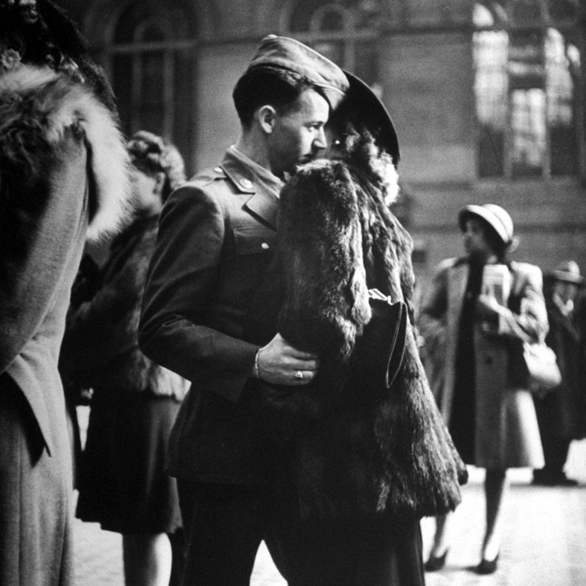Farewell to departing troops at New York's Penn Station, April 1943.