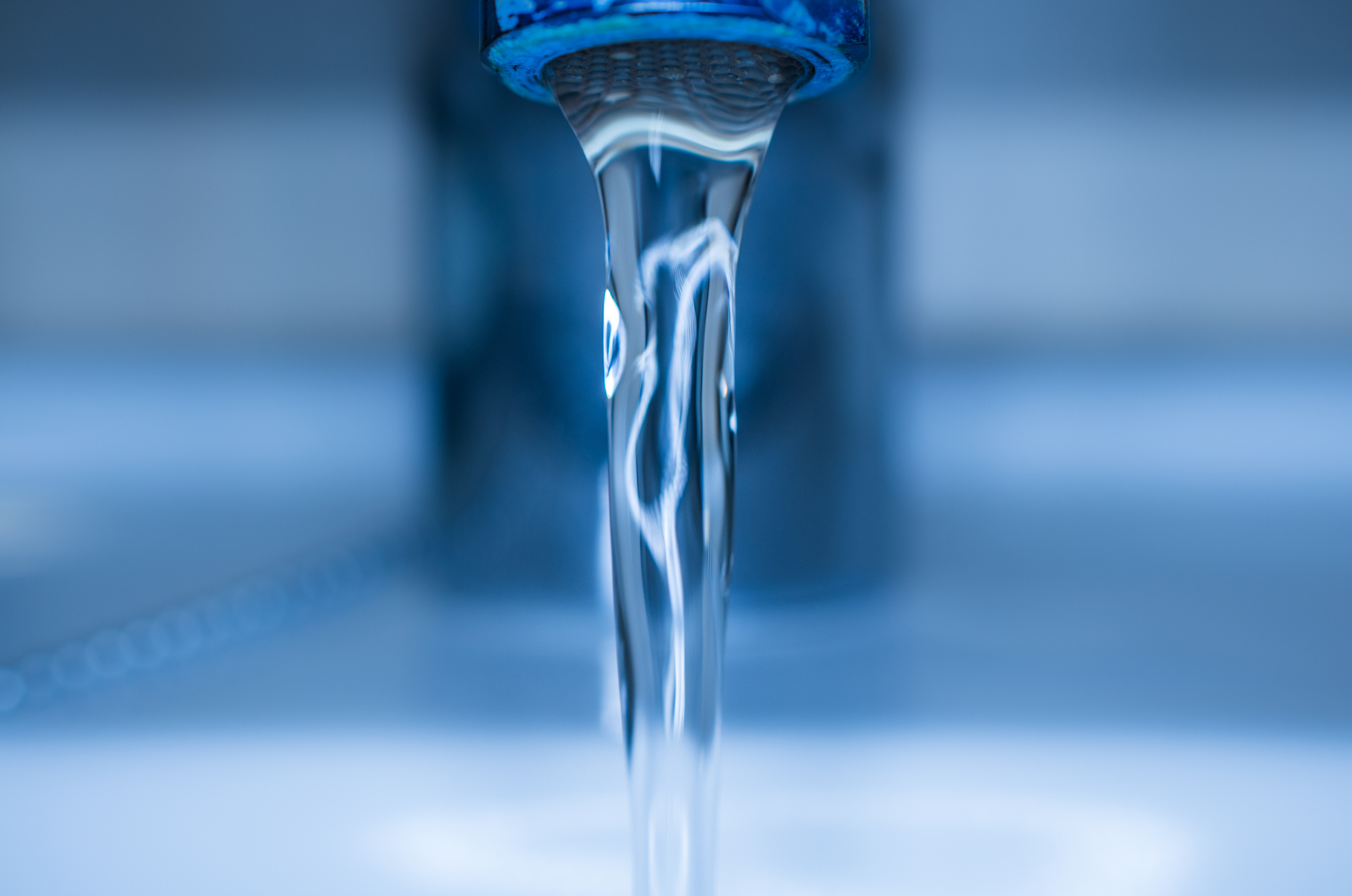 Water coming out of a tap