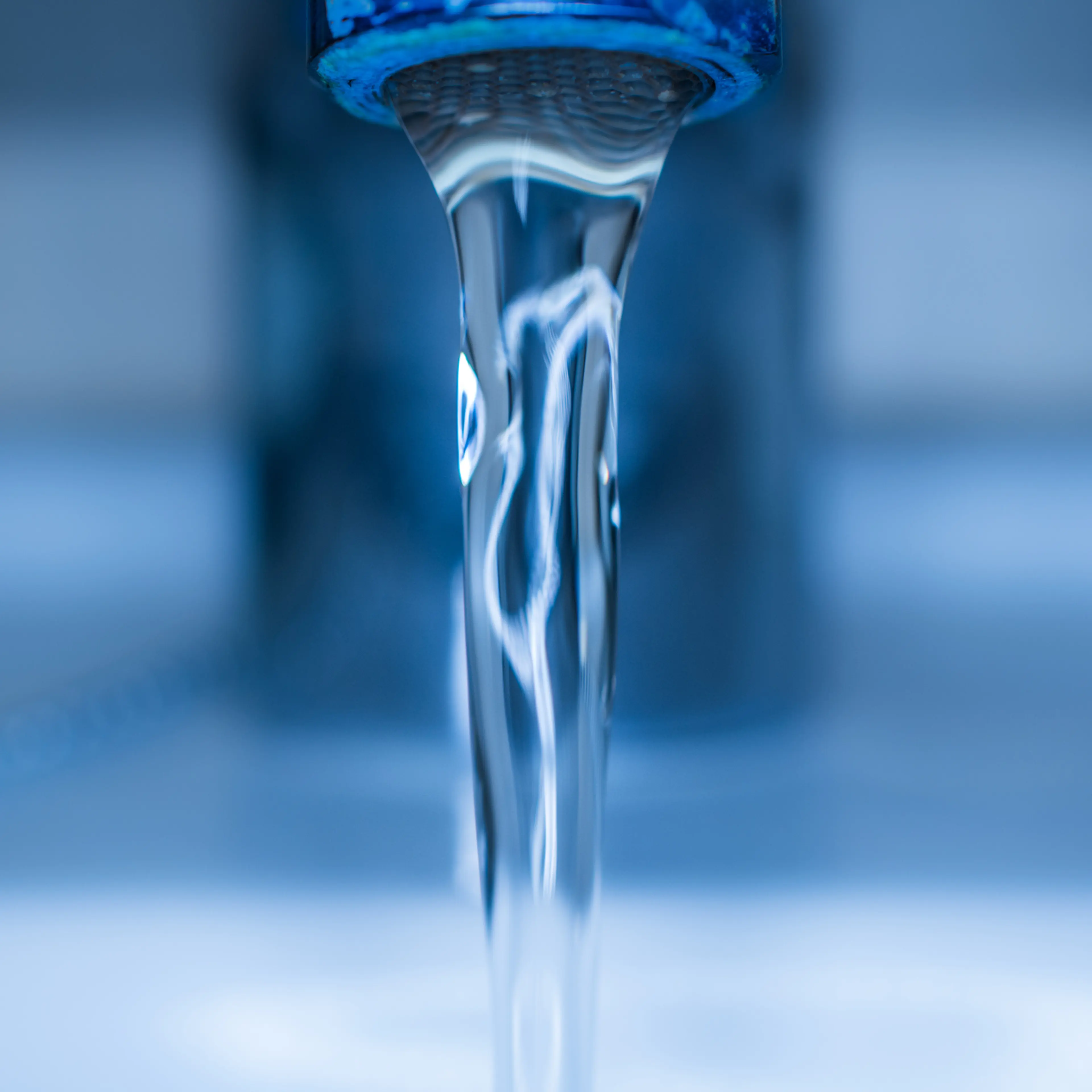 Water coming out of a tap