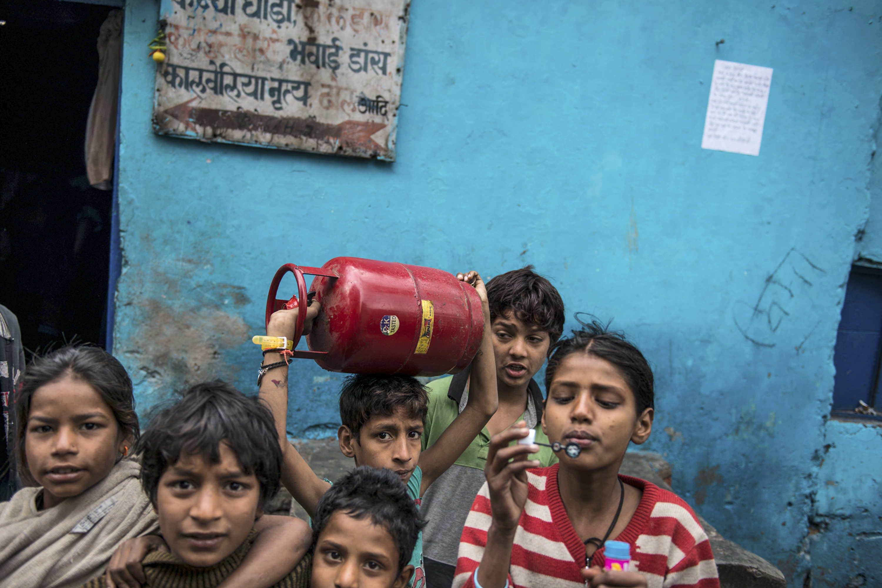 Poverty of slums at New Delhi