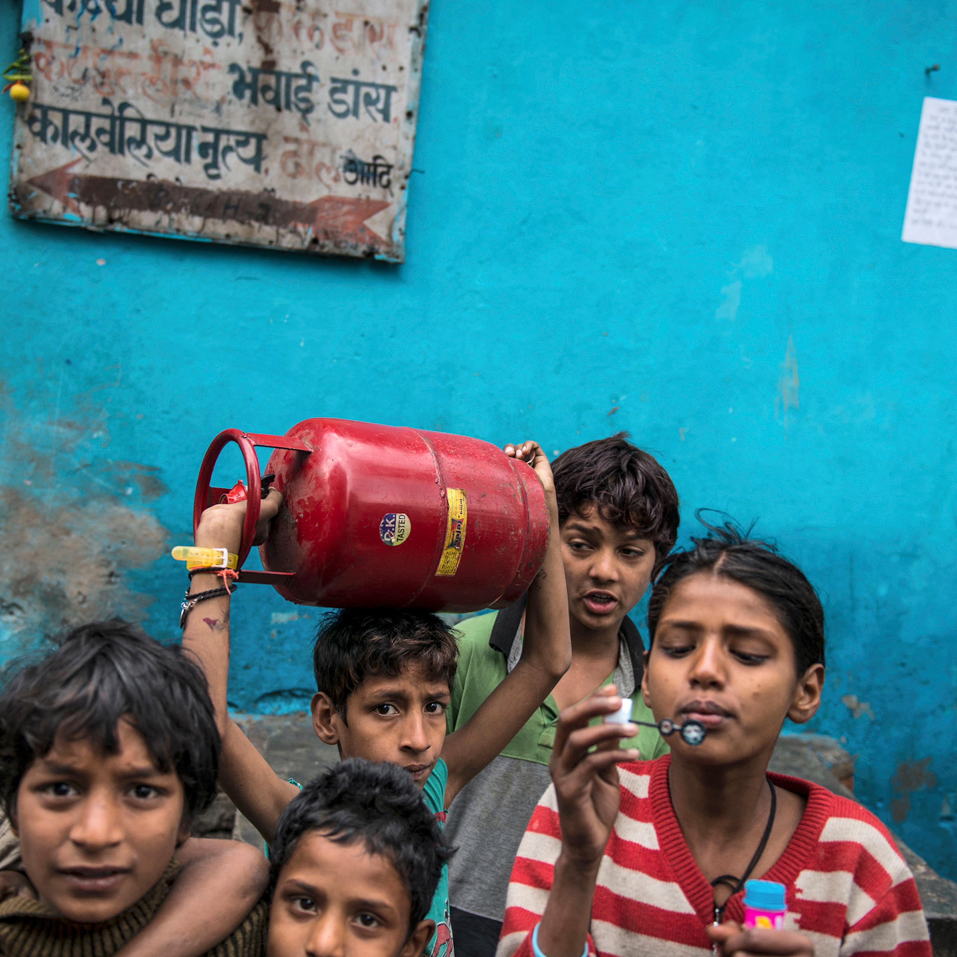 Poverty of slums at New Delhi