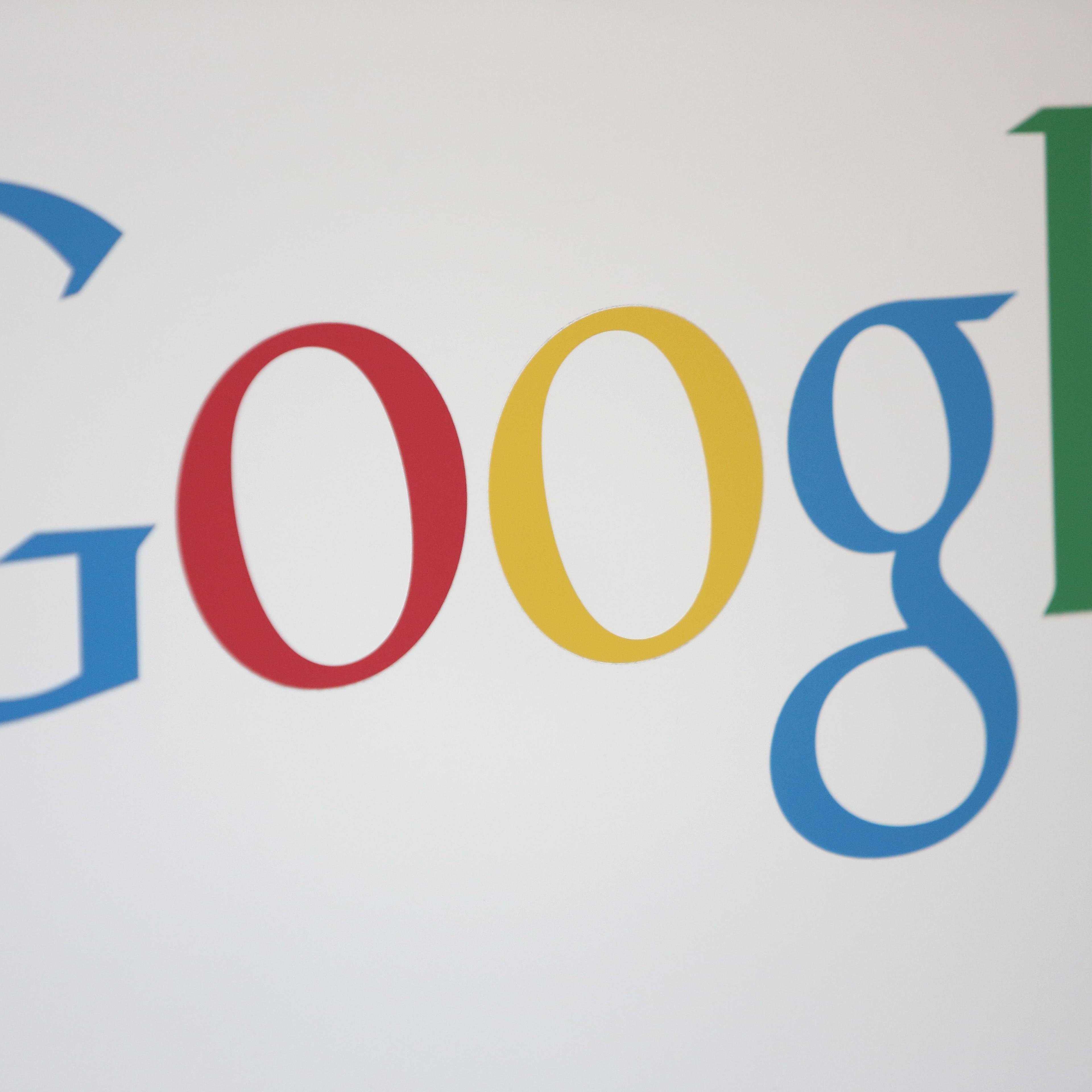 The Google logo is seen at the company's offices on August 21, 2014 in Berlin, Germany.