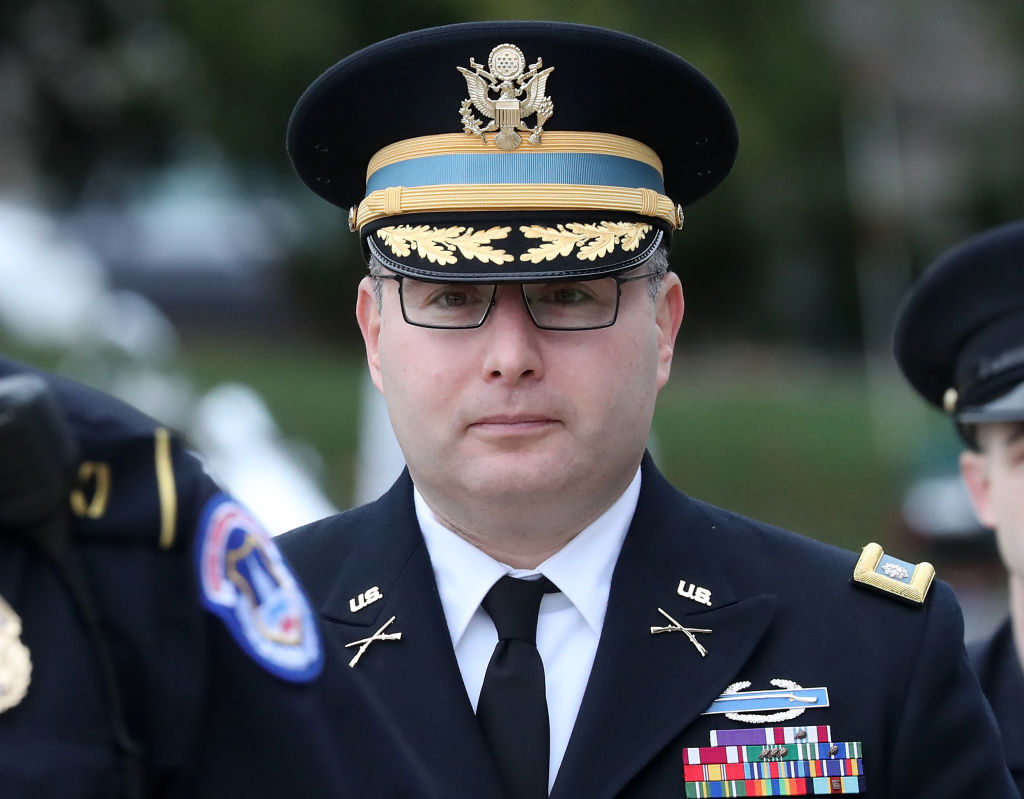 Director For European Affairs At The National Security Council Lt. Col. Alexander Vindman Testifies In Impeachment Inquiry