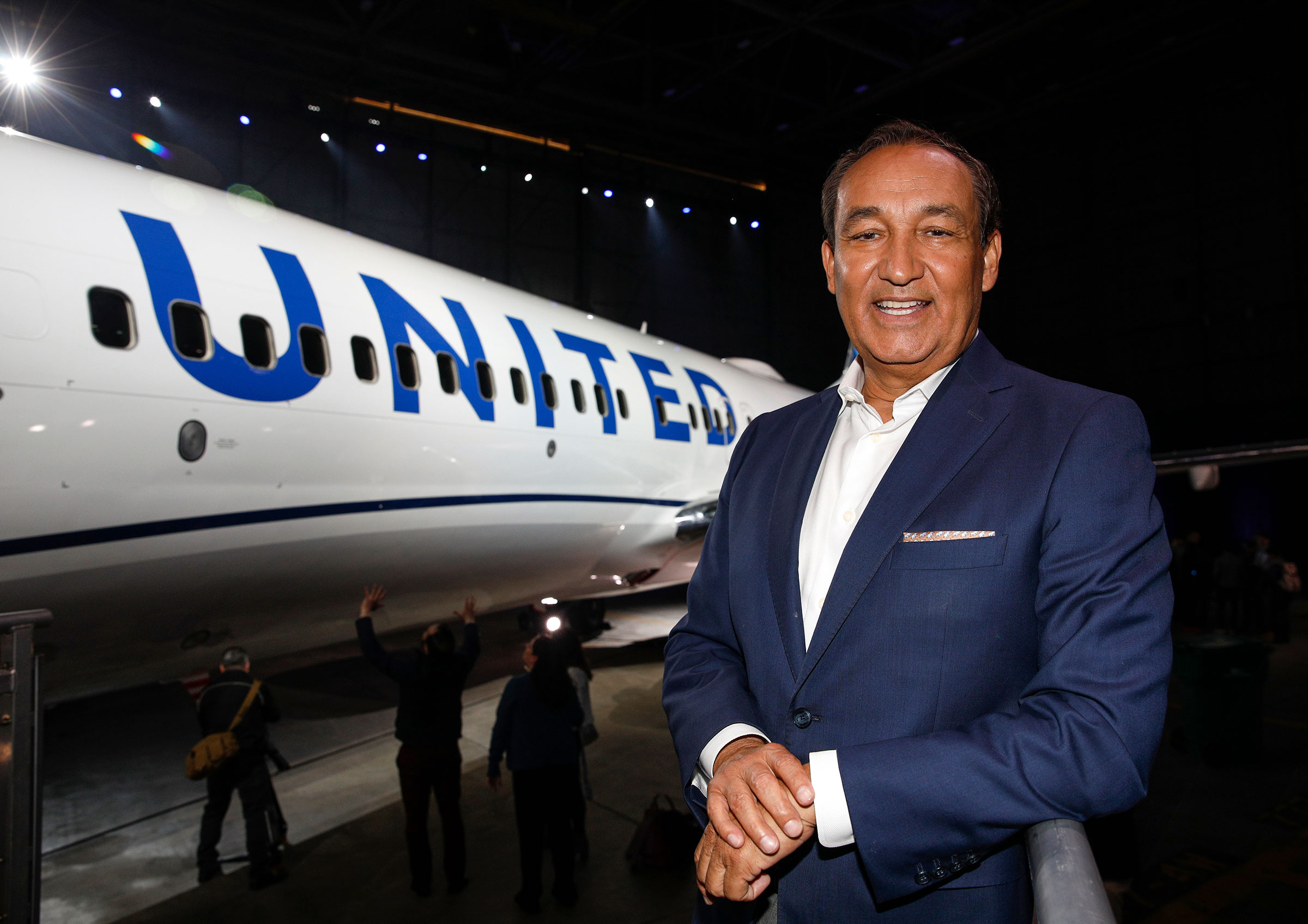 Oscar Munoz, chief executive officer of United Continental Holdings Inc. during an event in Chicago on Wednesday, April 24, 2019.