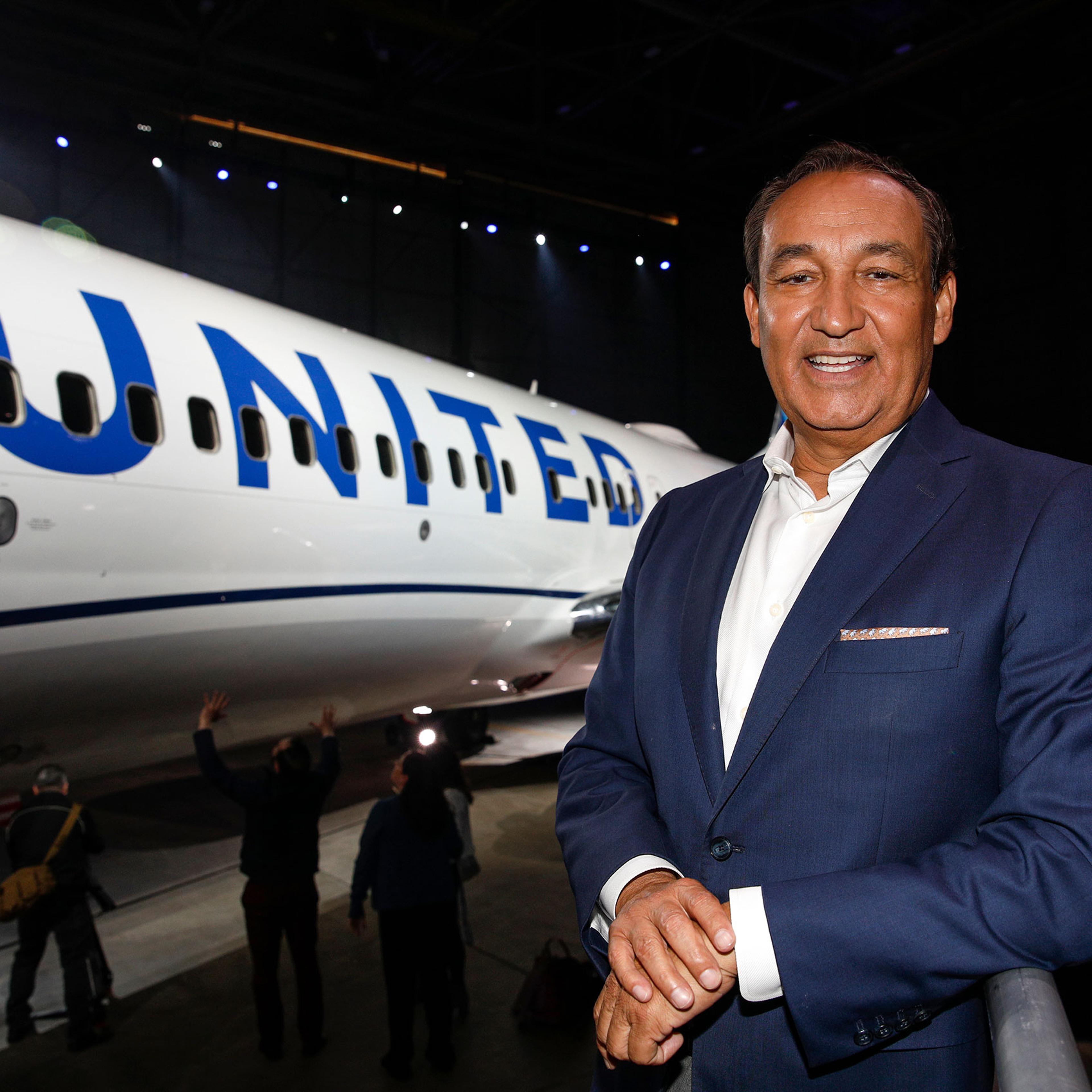 Oscar Munoz, chief executive officer of United Continental Holdings Inc. during an event in Chicago on Wednesday, April 24, 2019.