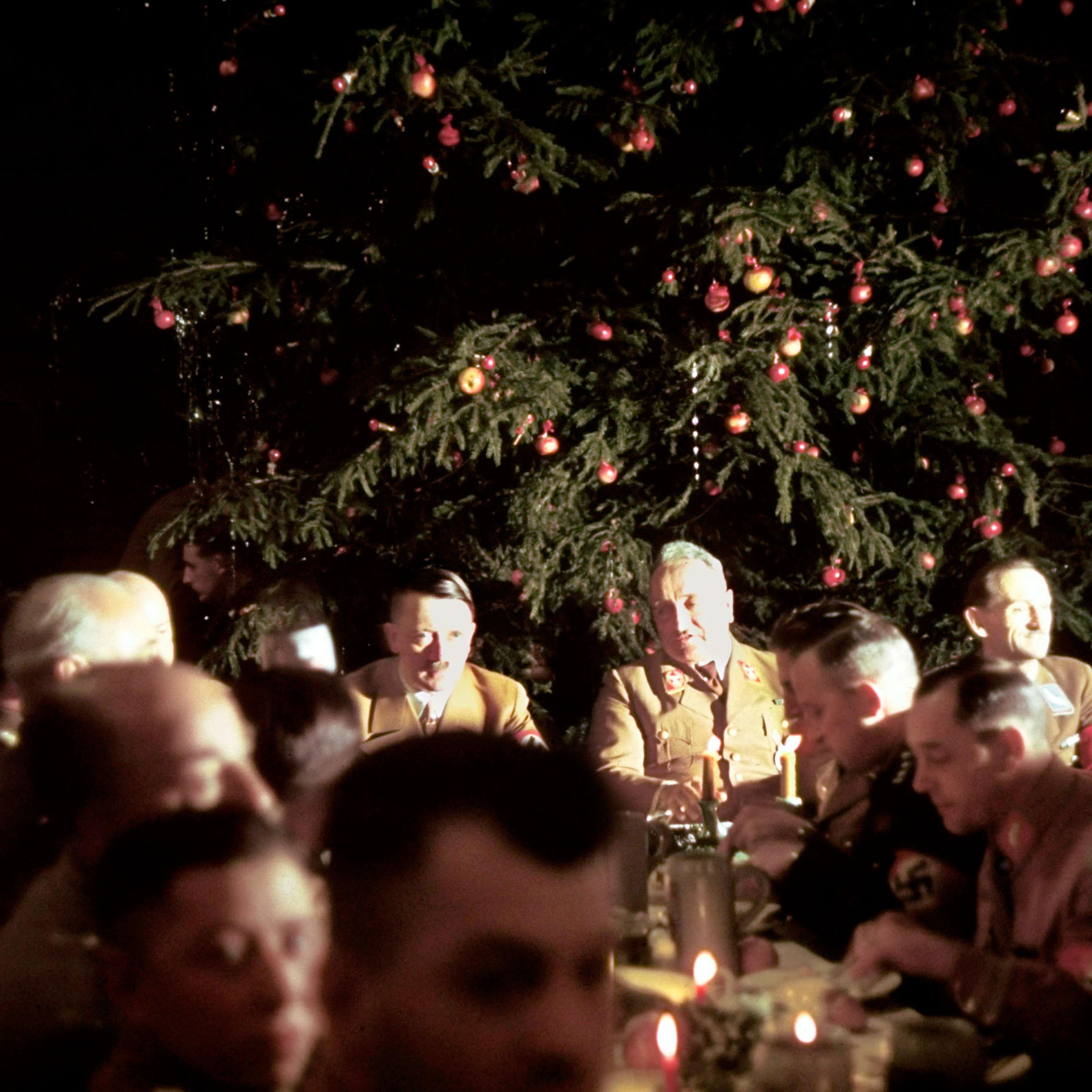 Scene from a Christmas party attended by Adolf Hitler and other Nazis, date unknown.