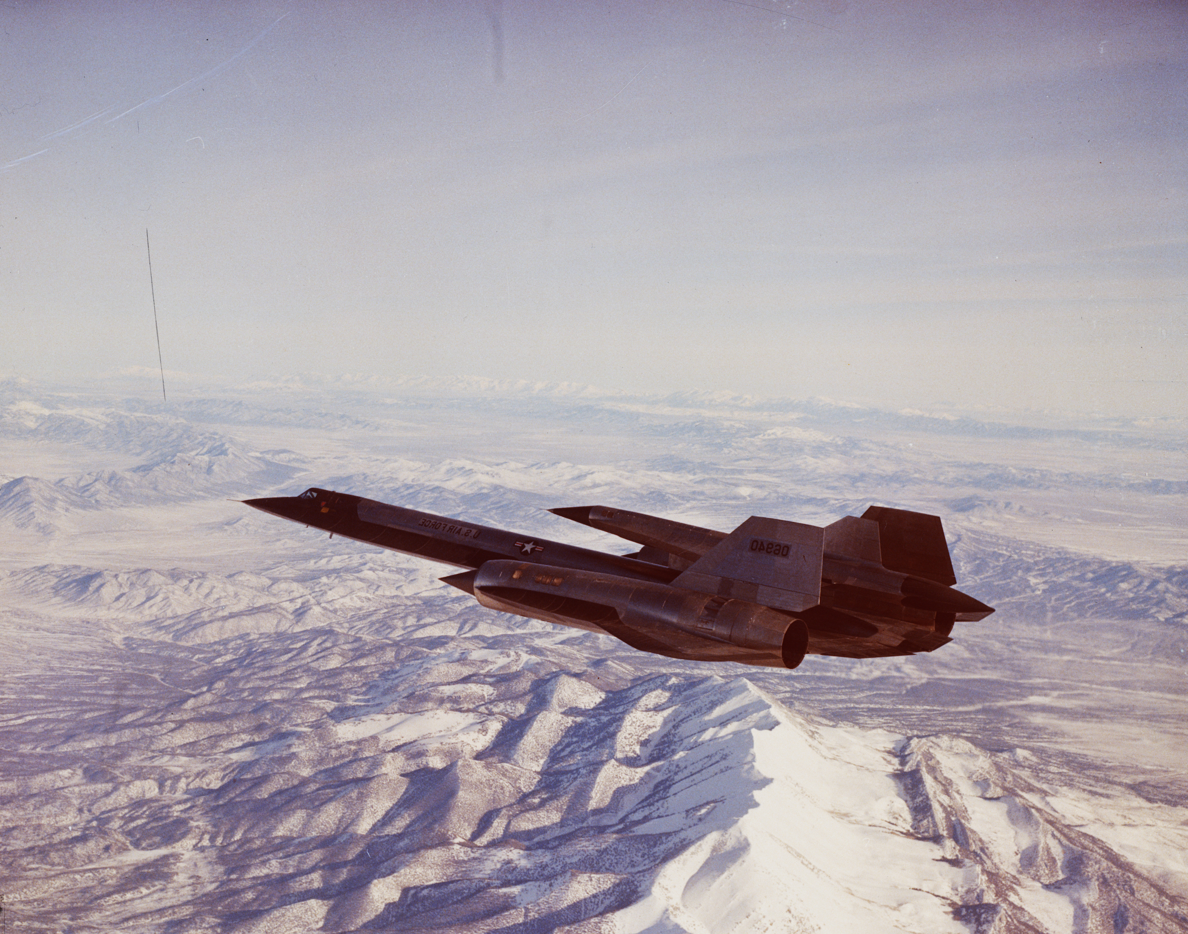 Lockheed M-21 in Flight During Drone Carrier Testing