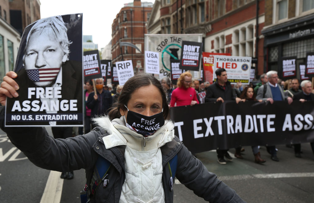 Supporters Of Julian Assange Protest Ahead Of Extradition Appeal