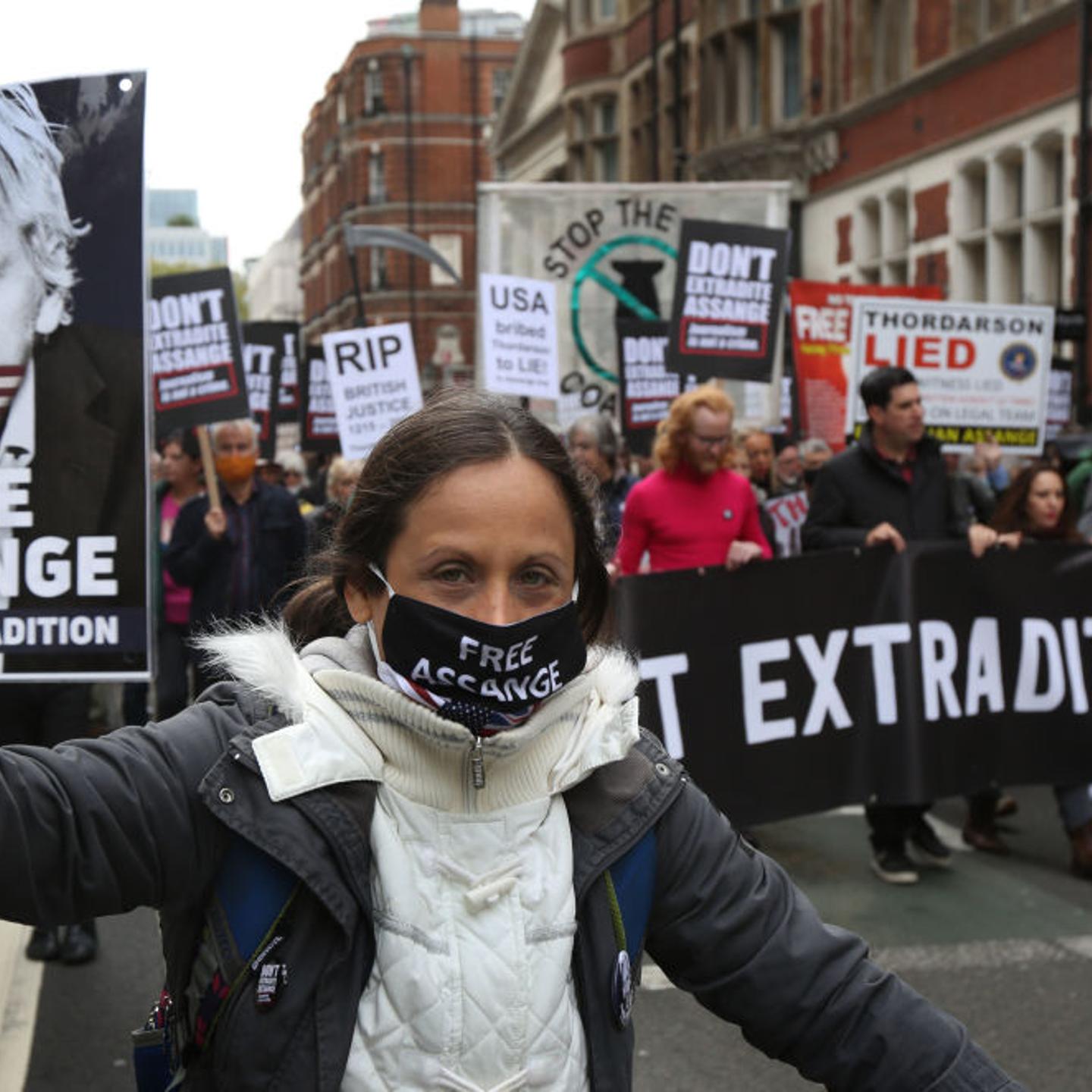 Supporters Of Julian Assange Protest Ahead Of Extradition Appeal