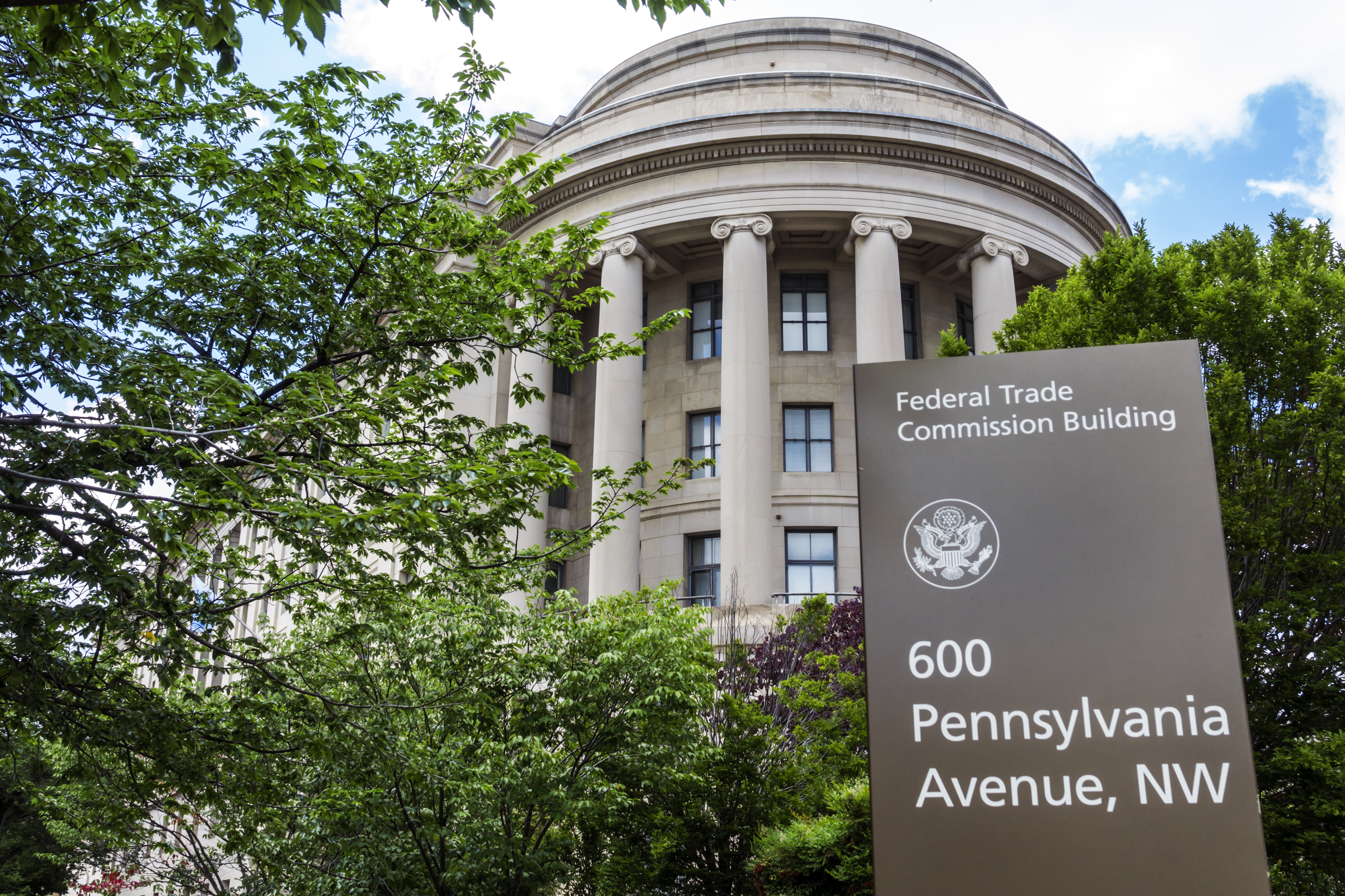 Washington DC, Federal Trade Commission, building exterior and sign