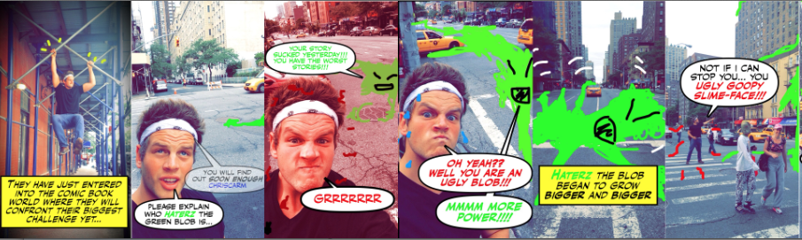 A panel from one of ChrisCarm's Snapchat stories