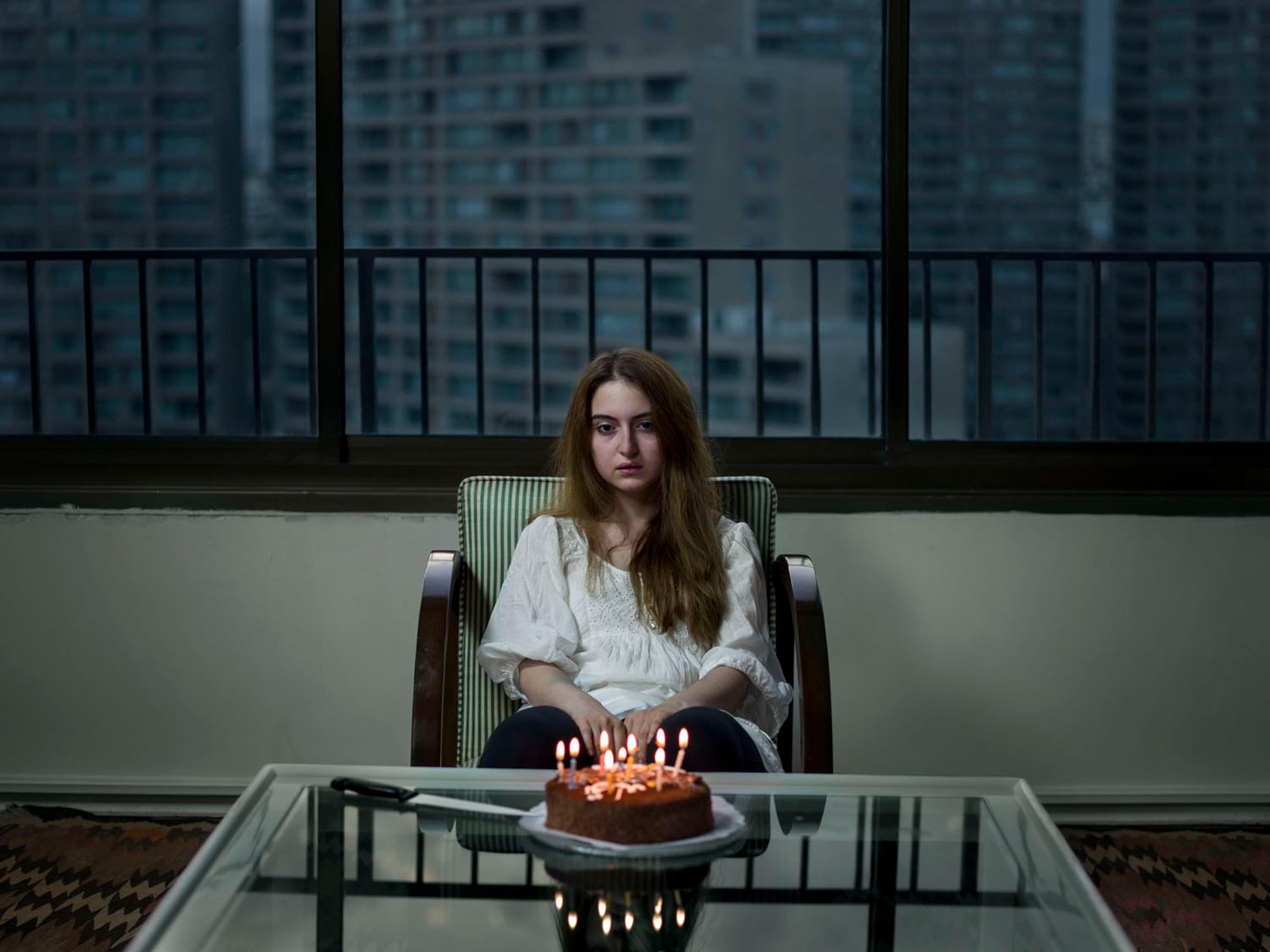 "The project was my desire to look deeply into the lives of those around me who I have known for over ten years and who live in my building," Tavakolian explains. "I wanted to bring to life the story of a nation of middle class youths who are everyday battling with themselves, their isolated conformed society, their lack of hope for the future and each of their individual stories."