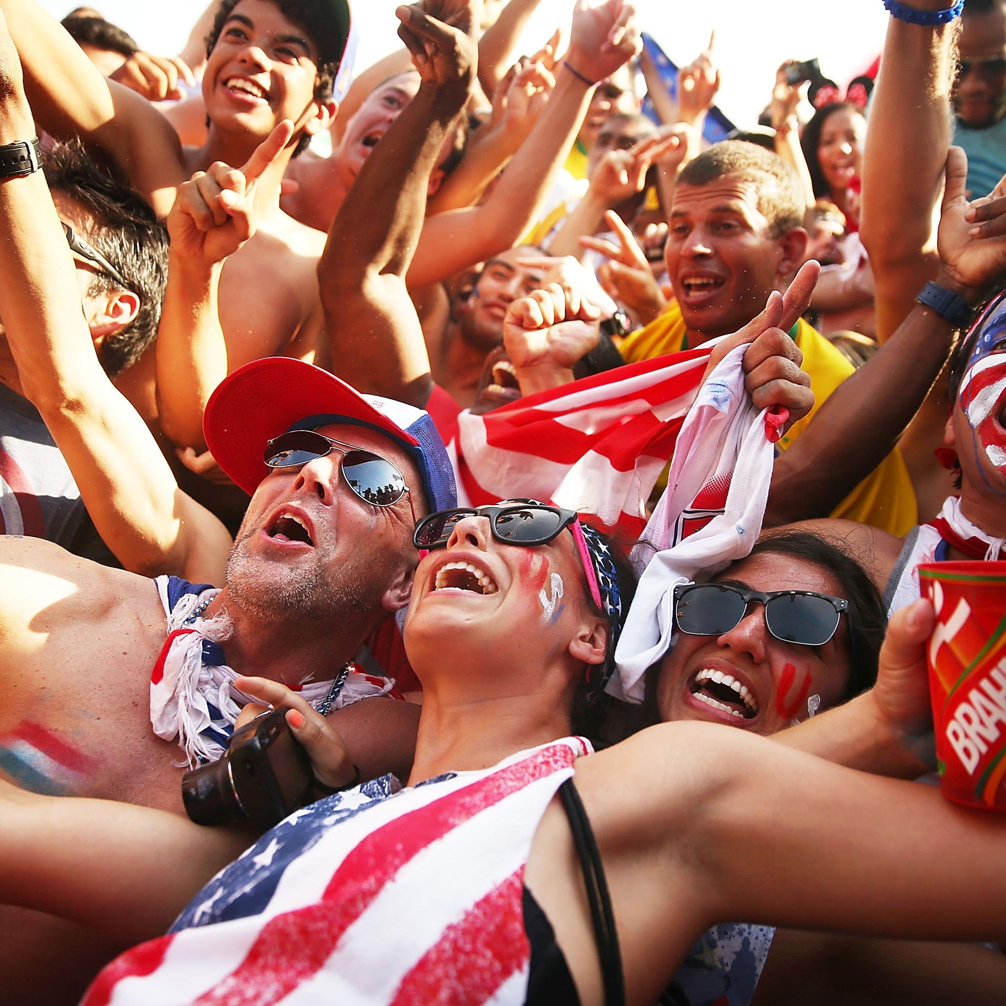 World Cup Fans Gather To Watch Matches In Rio