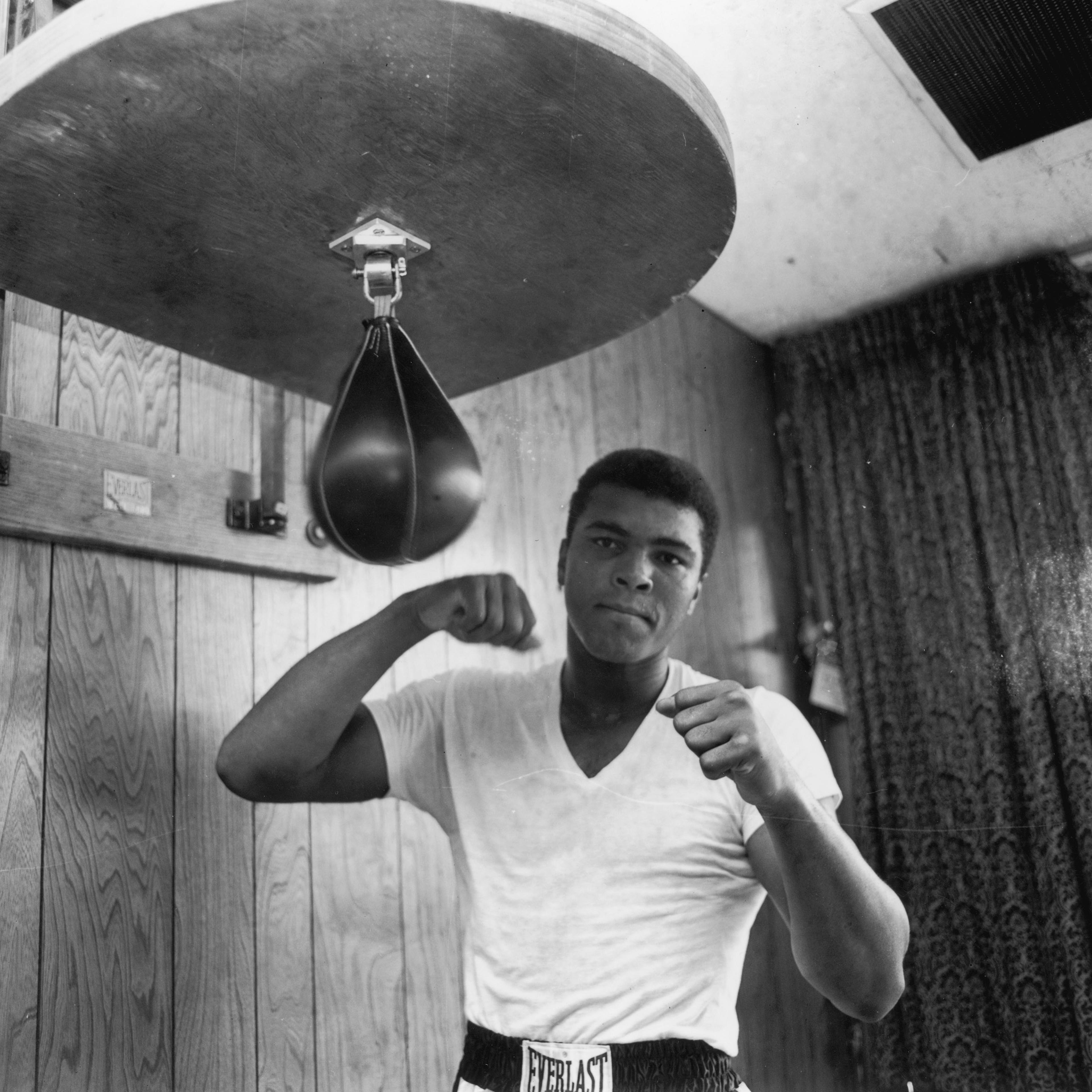 Muhammad Ali training in his gym, May 21, 1965.