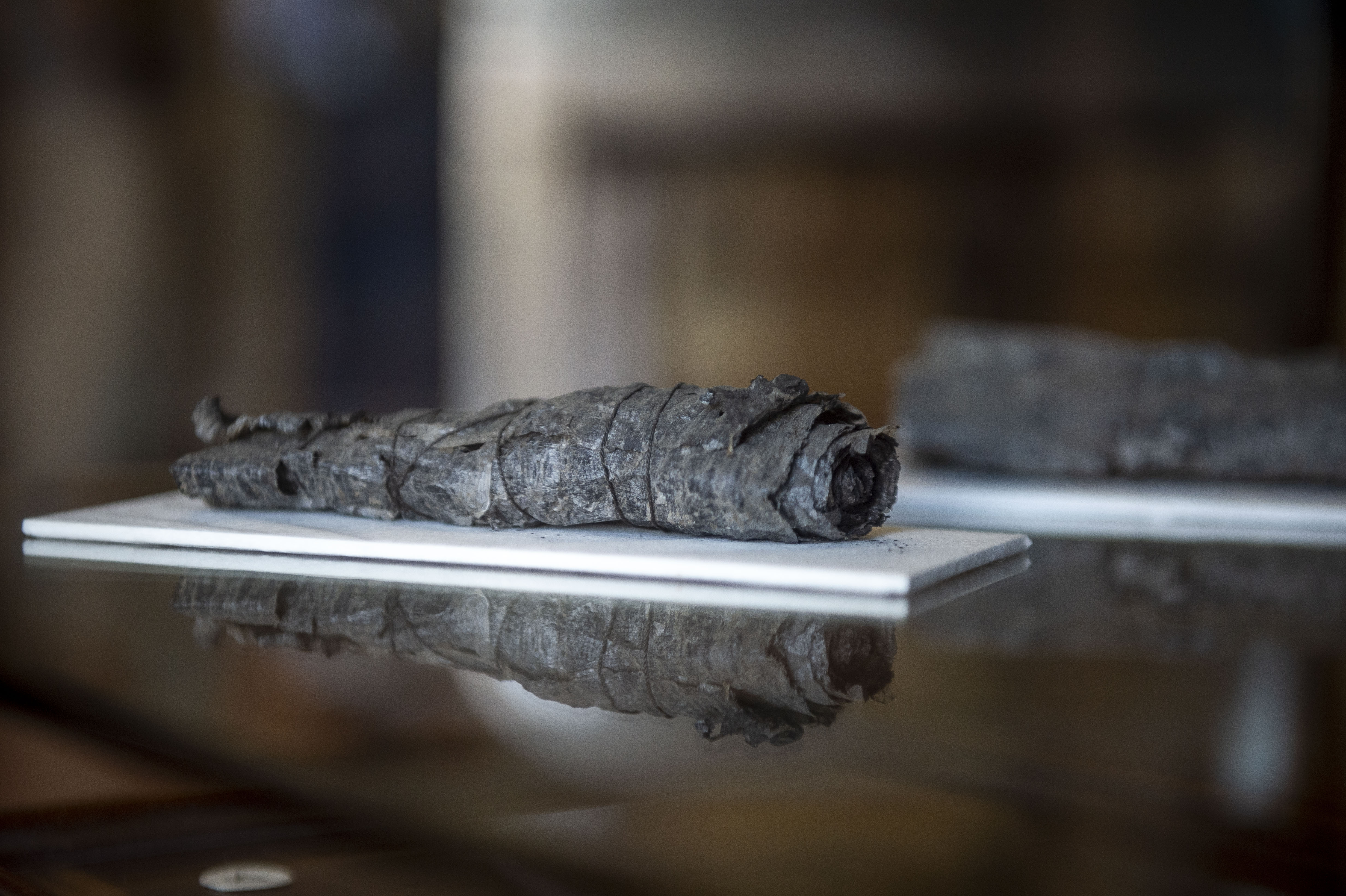 Ancient Papyrus Scrolls At The National Library Of Naples
