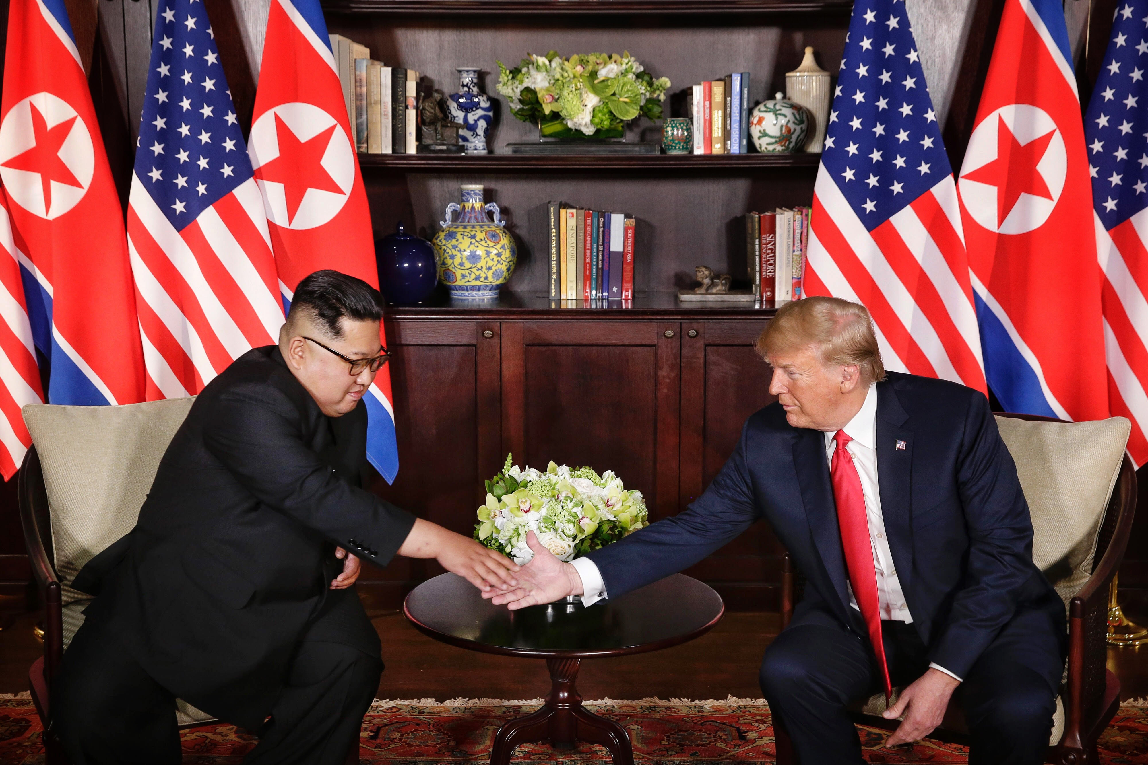 U.S. President Trump Meets North Korean Leader Kim Jong-un During Landmark Summit In Singapore