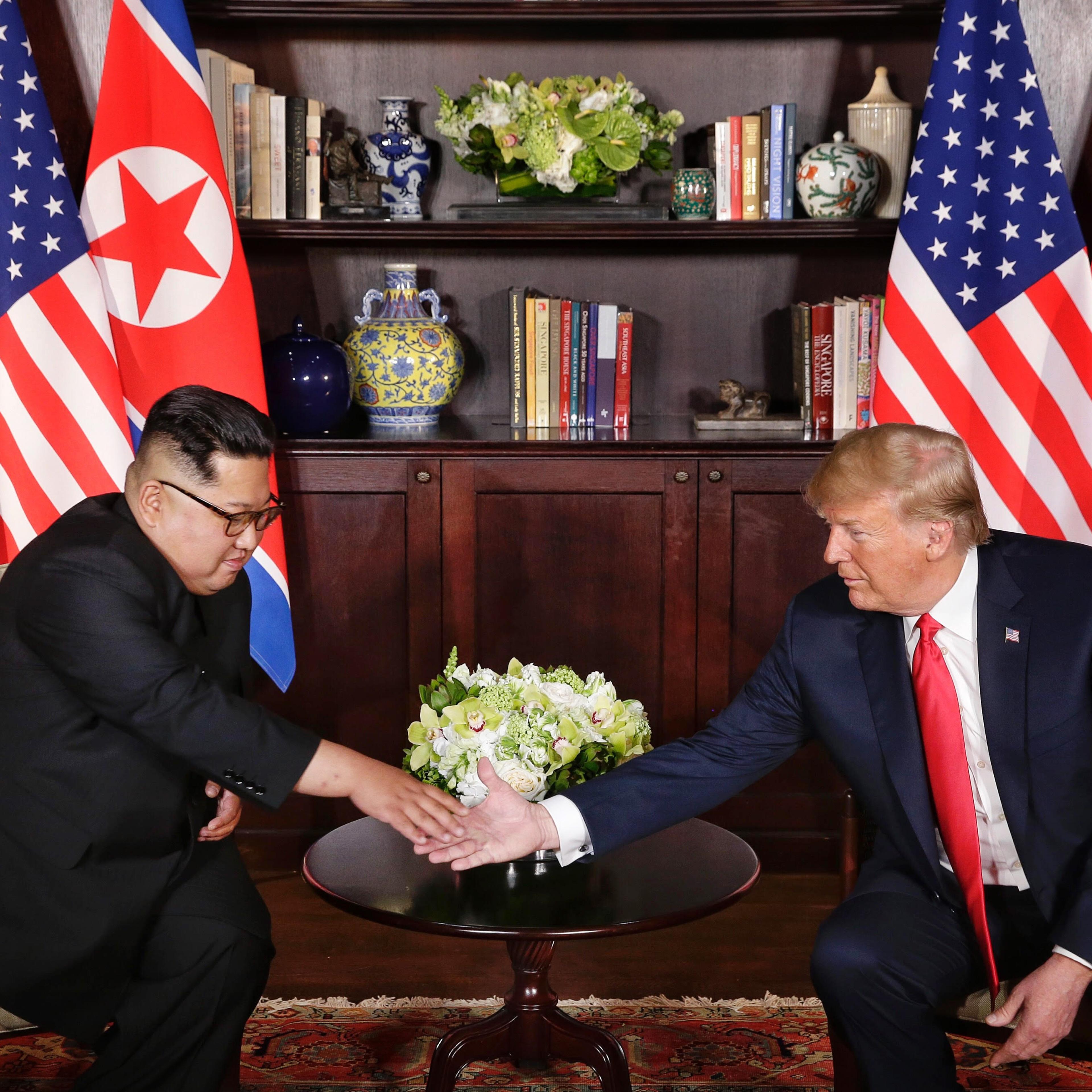 U.S. President Trump Meets North Korean Leader Kim Jong-un During Landmark Summit In Singapore