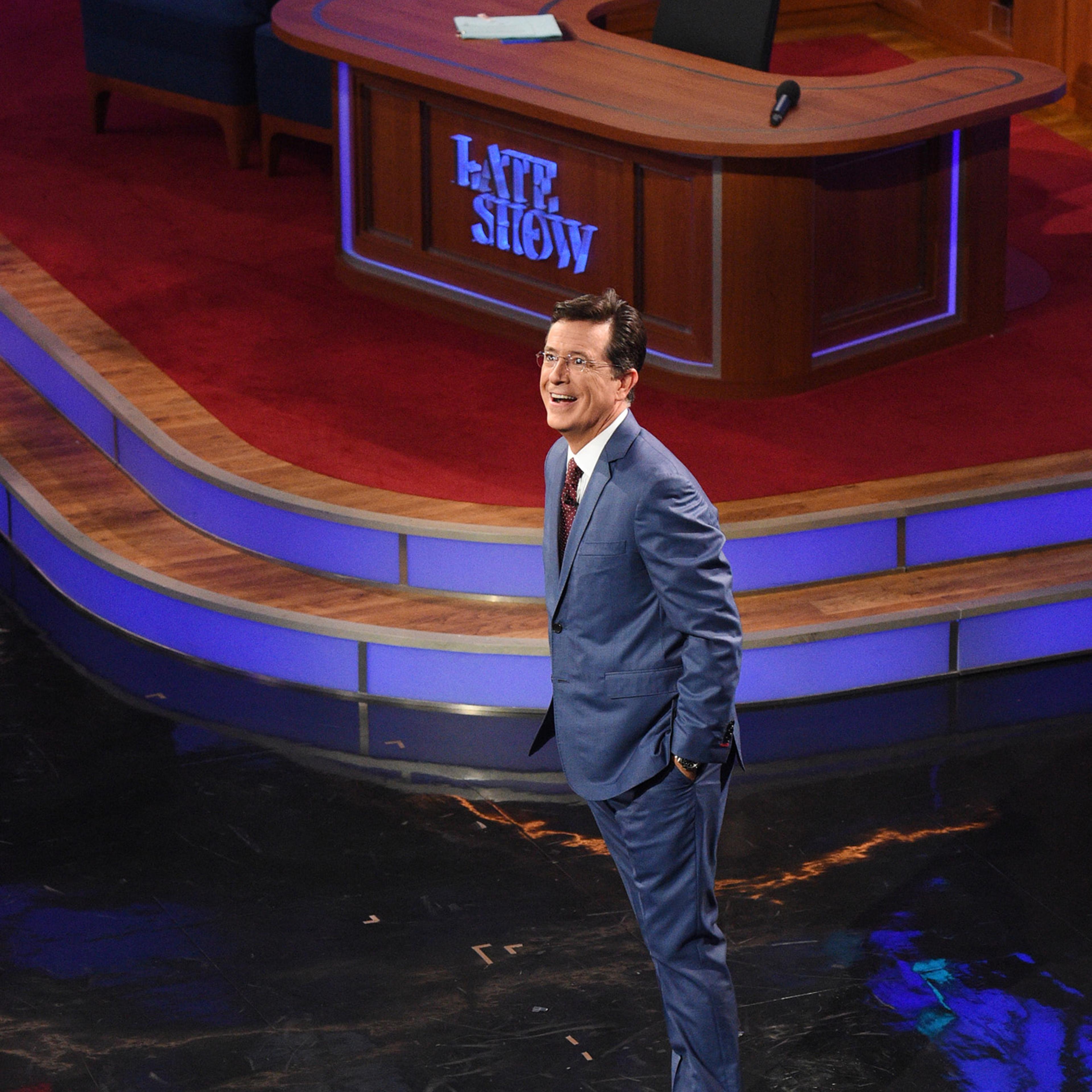 Stephen Colbert during the premiere episode of "The Late Show with Stephen Colbert" on Sept. 8, 2015.