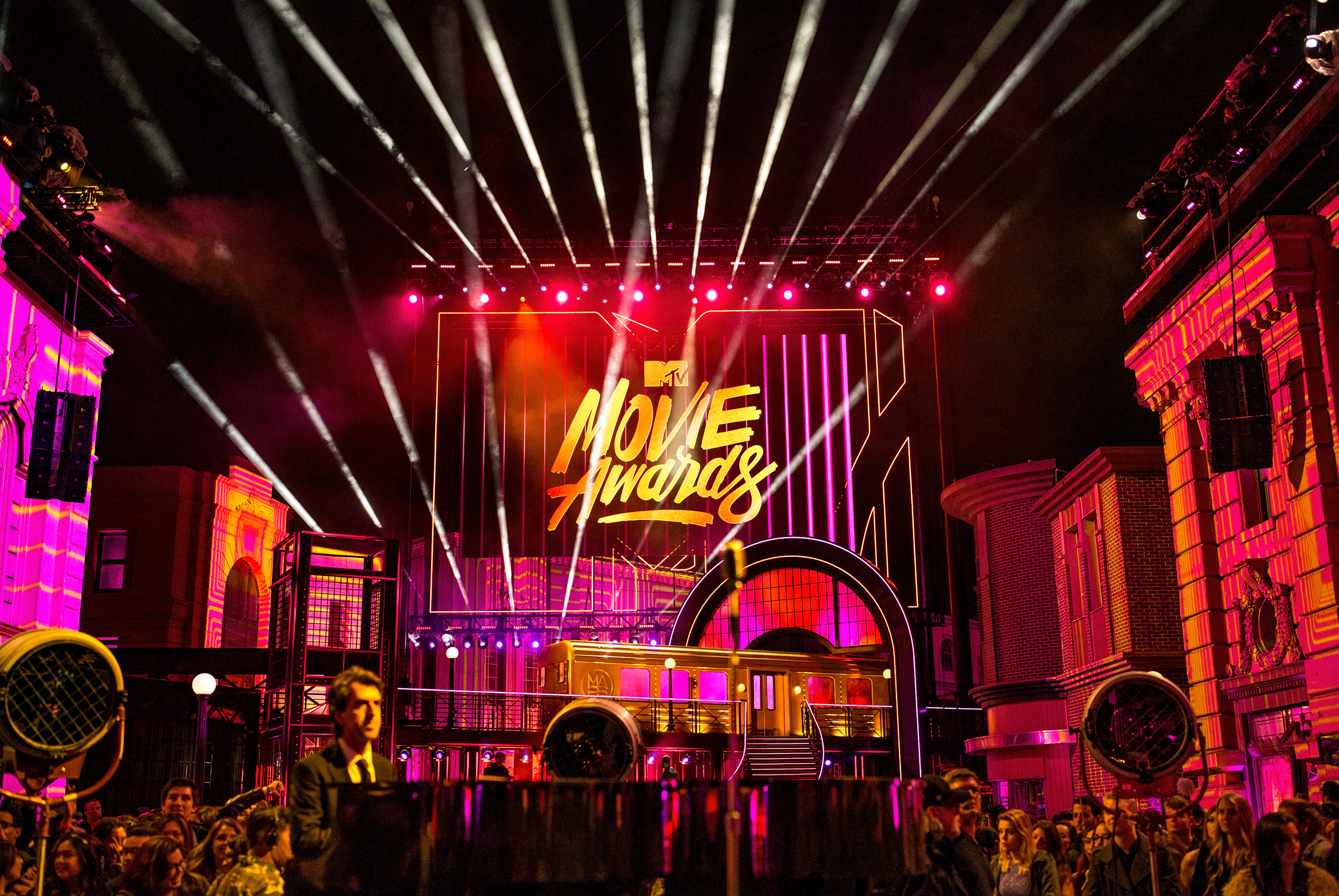 A view of the stage during the 2016 MTV Movie Awards on April 9, 2016 in Burbank, California.