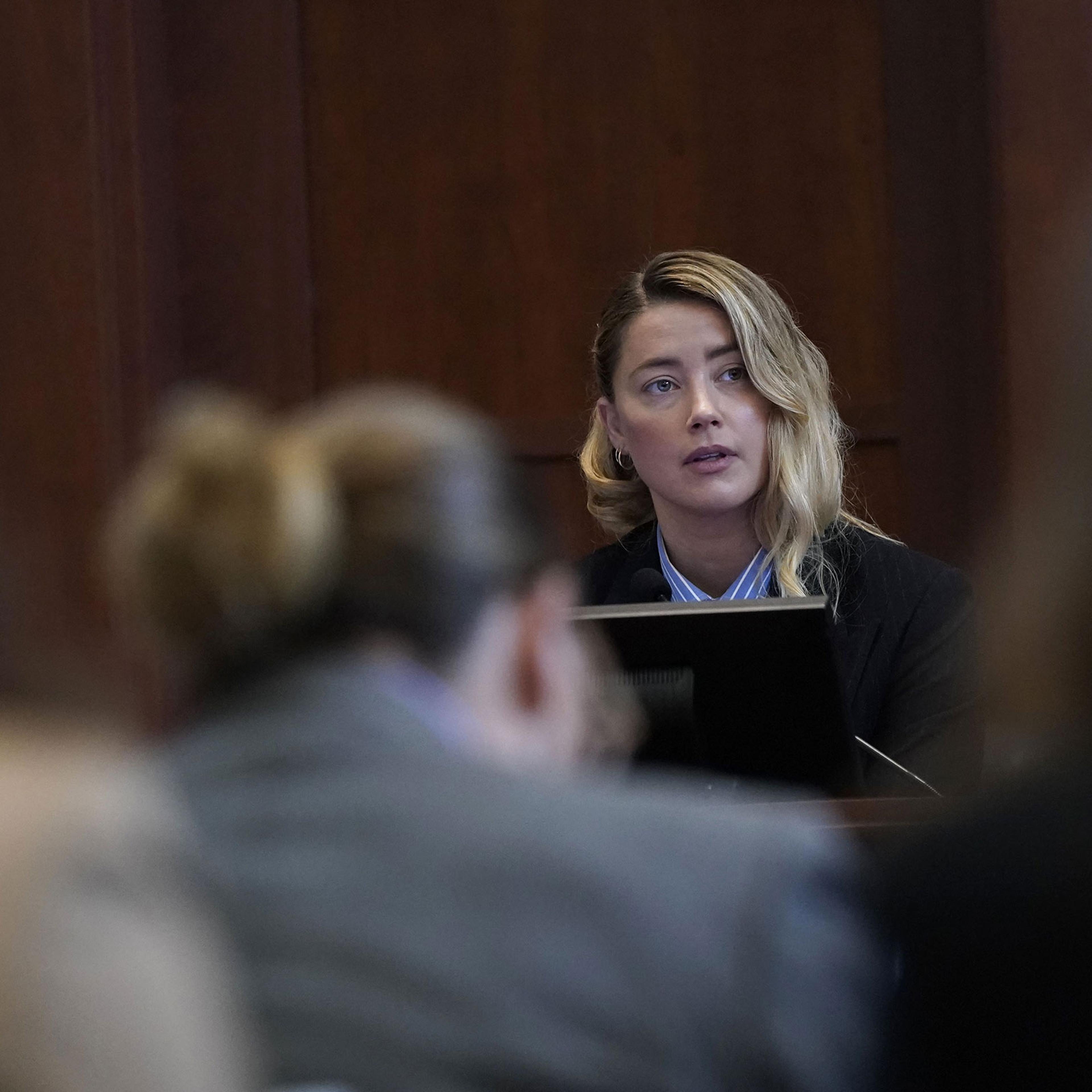 Amber Heard testifies on May 4 in a defamation case against her