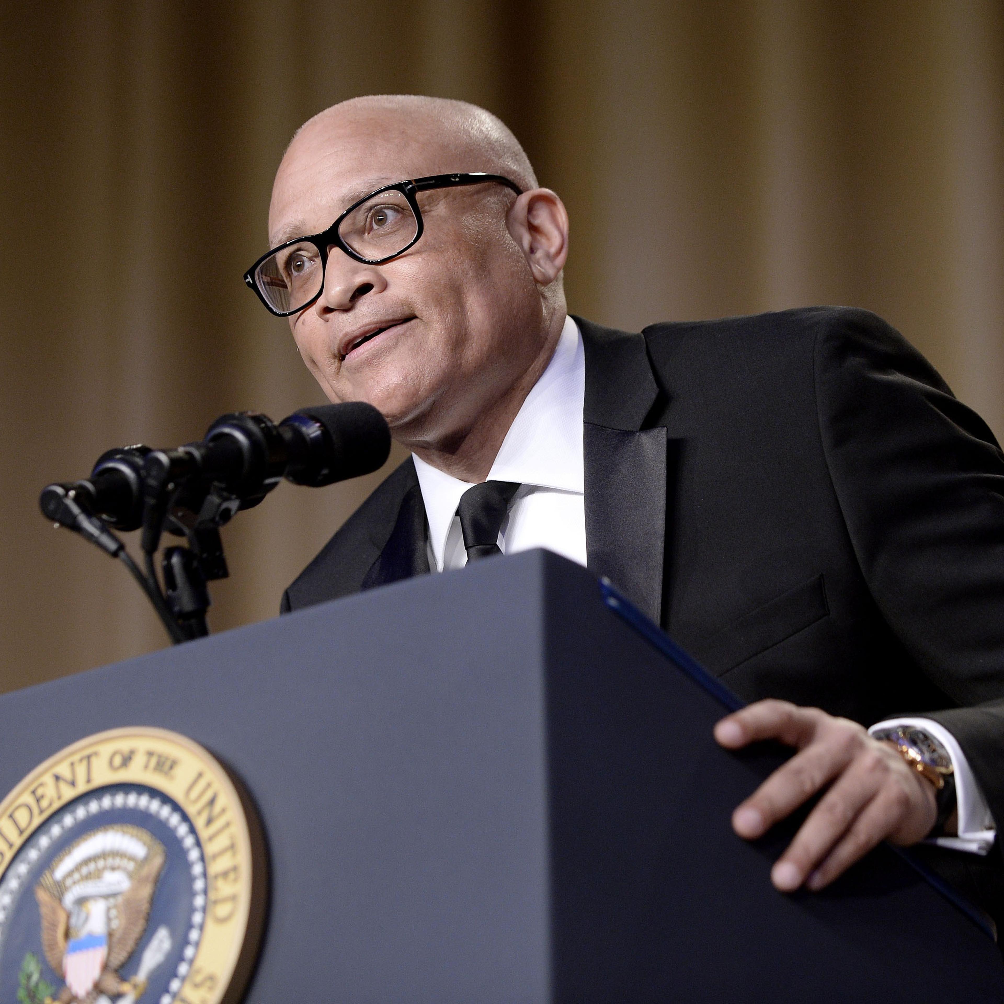 Comedian Larry Wilmore speaks during the White House Correspondents' Association annual dinner at the Washington Hilton hotel in Washington, D.C., on April 30, 2016.