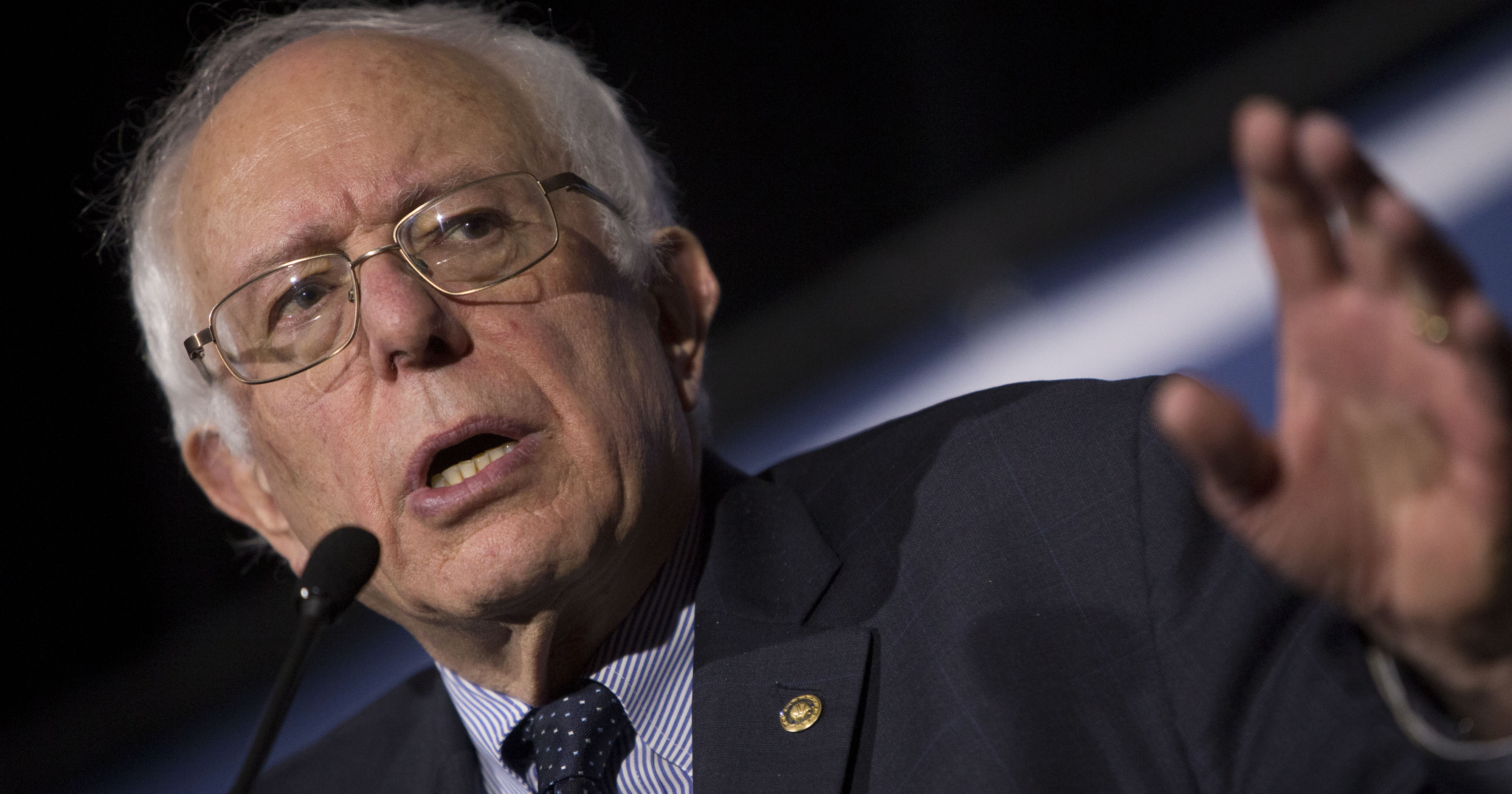 Bernie Sanders speaks during a town hall event at the University of South Carolina in Columbia, S.C. on Feb. 16, 2016.