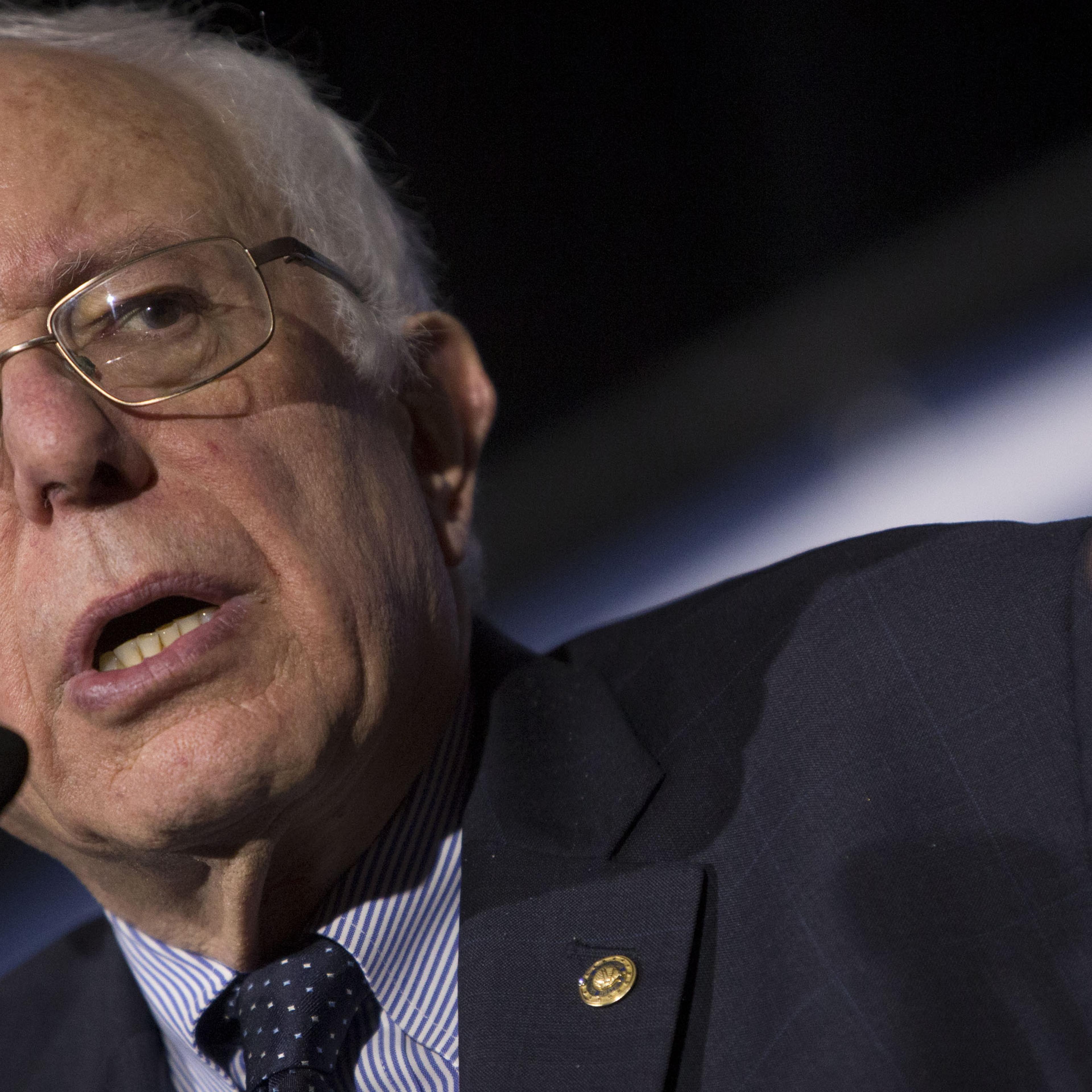 Bernie Sanders speaks during a town hall event at the University of South Carolina in Columbia, S.C. on Feb. 16, 2016.