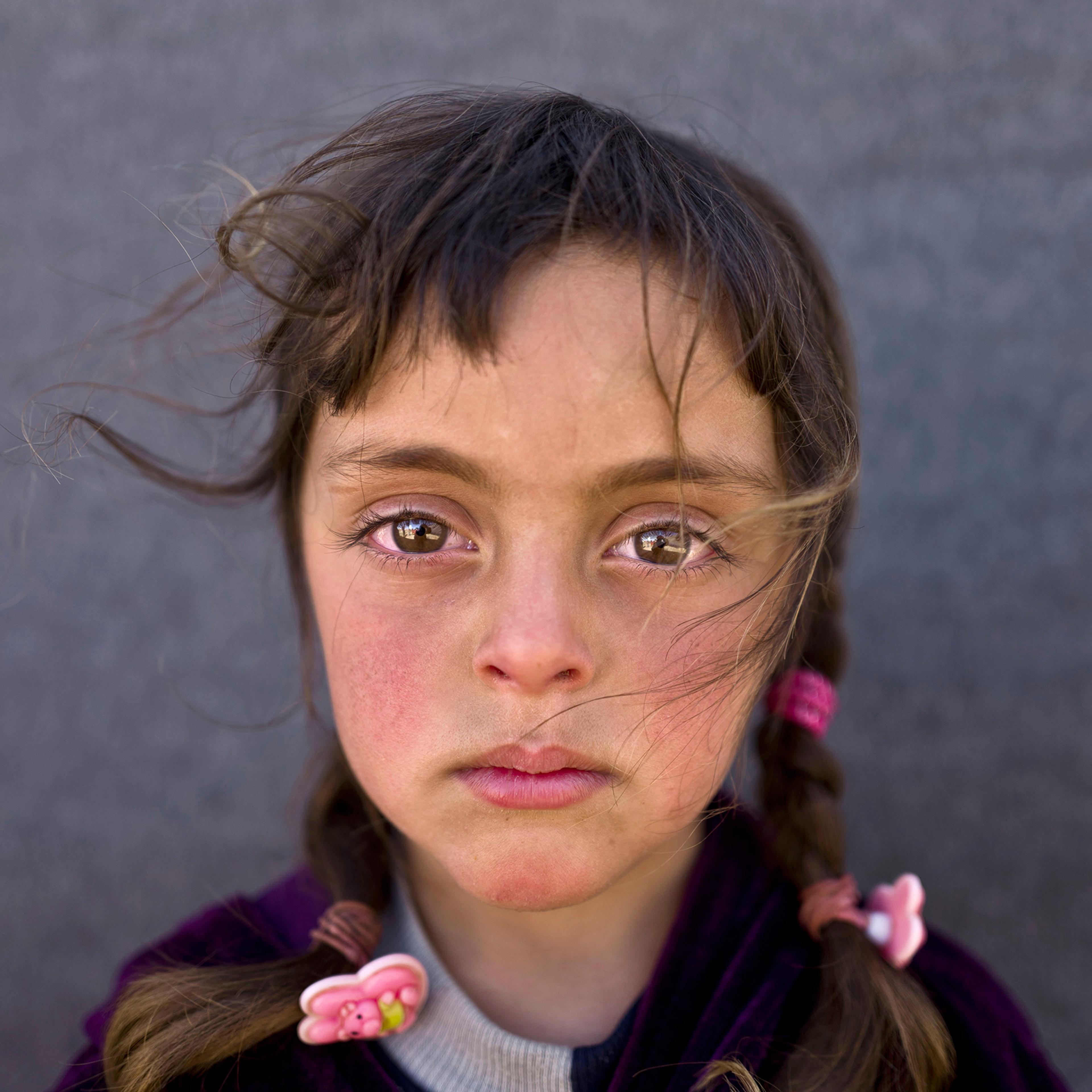 Zahra Mahmoud, a Syrian refugee, at an informal settlement on the outskirts of Mafraq, Jordan, on March 11, 2016.