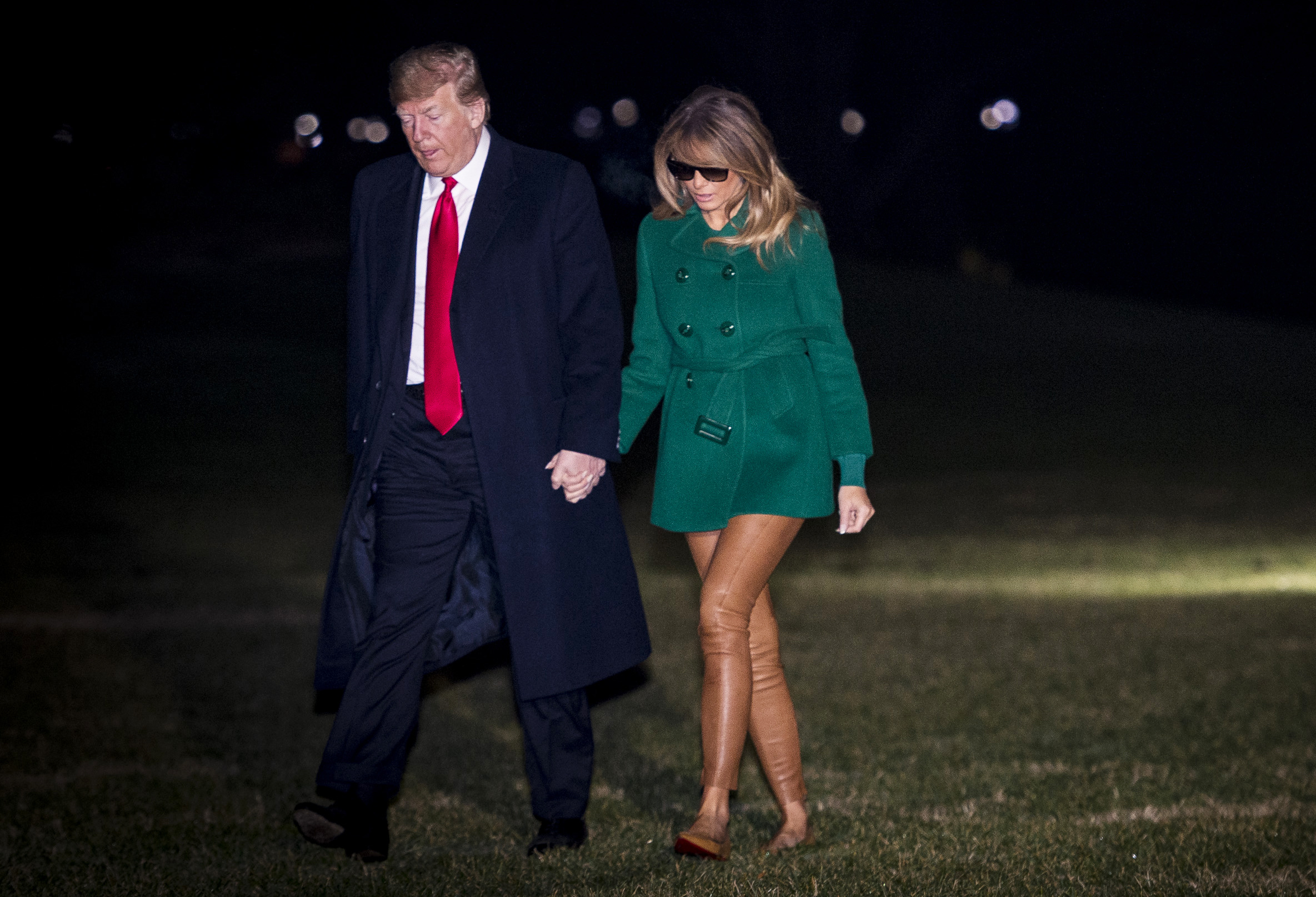 President Trump Returns After Trip To Al Asad Air Base In Iraq