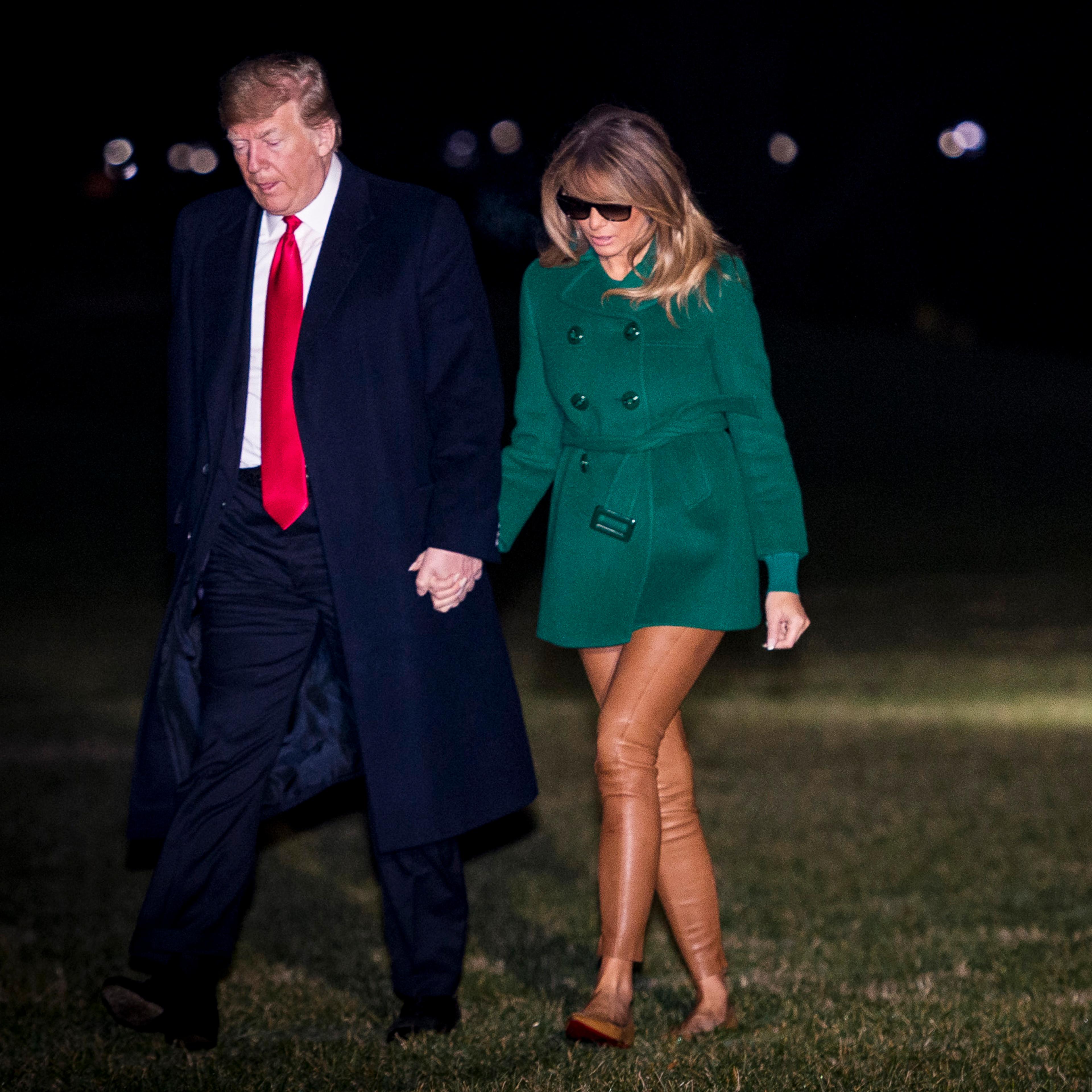 President Trump Returns After Trip To Al Asad Air Base In Iraq