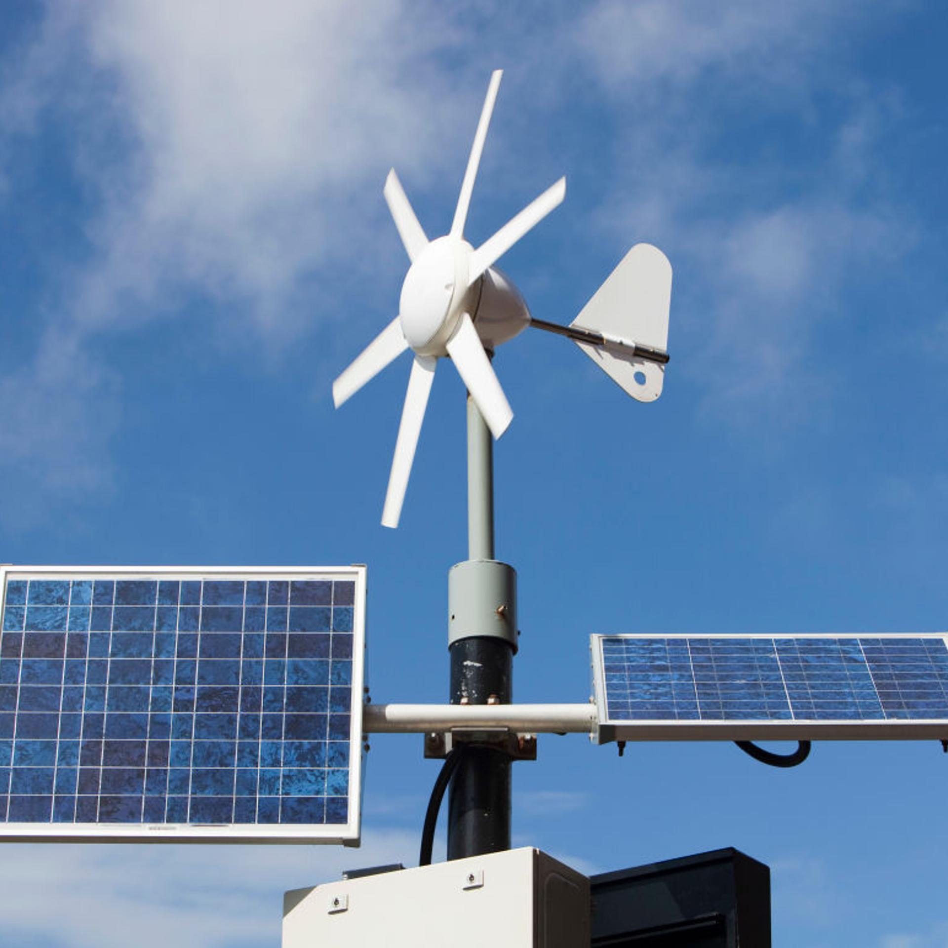 Renewable energy generation being used to power illuminated speed limit signs in Barrow in Furness, Cumbria, UK.