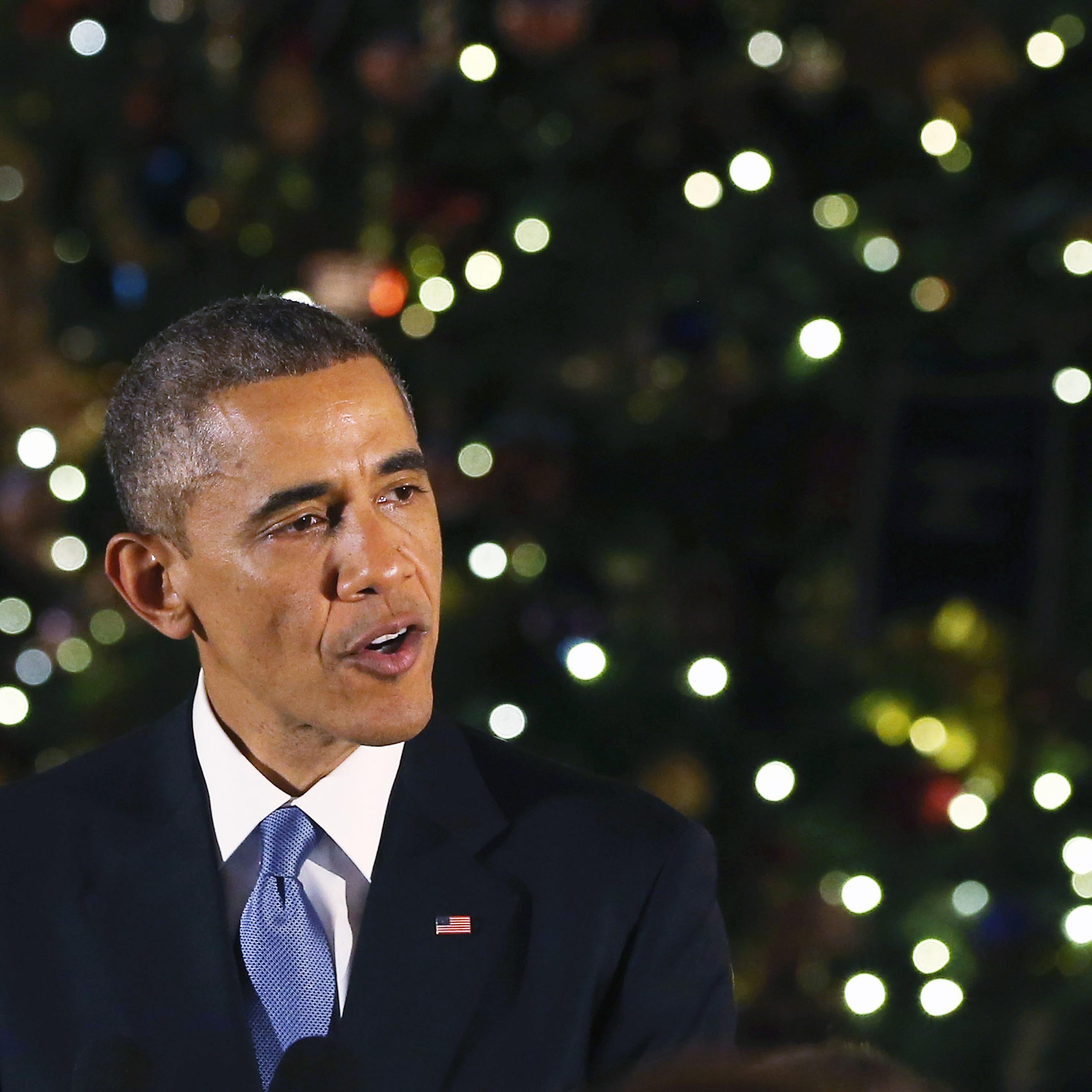 President Obama Speaks At White House Hanukkah Reception