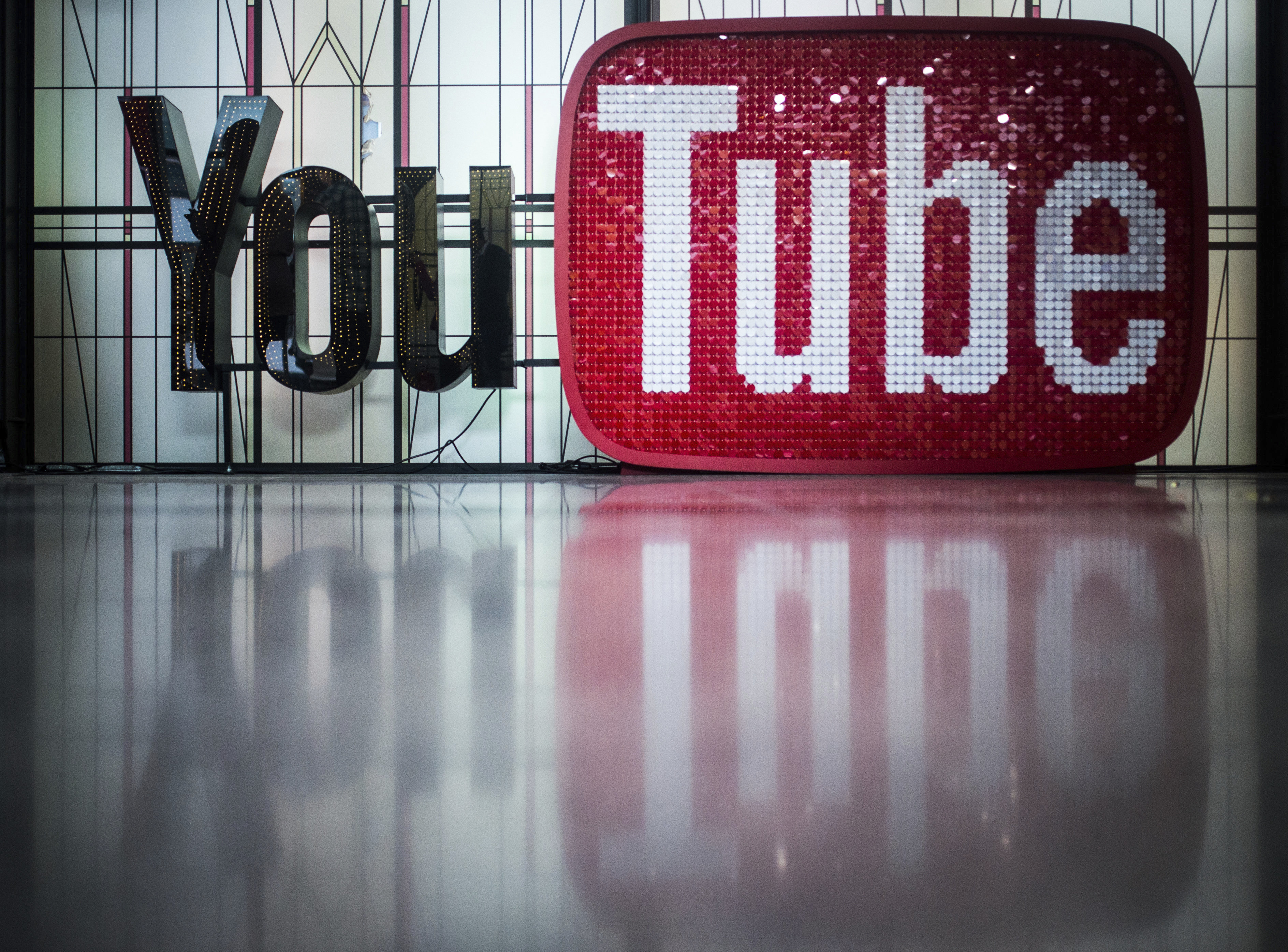 The logo of the video-sharing website YouTube