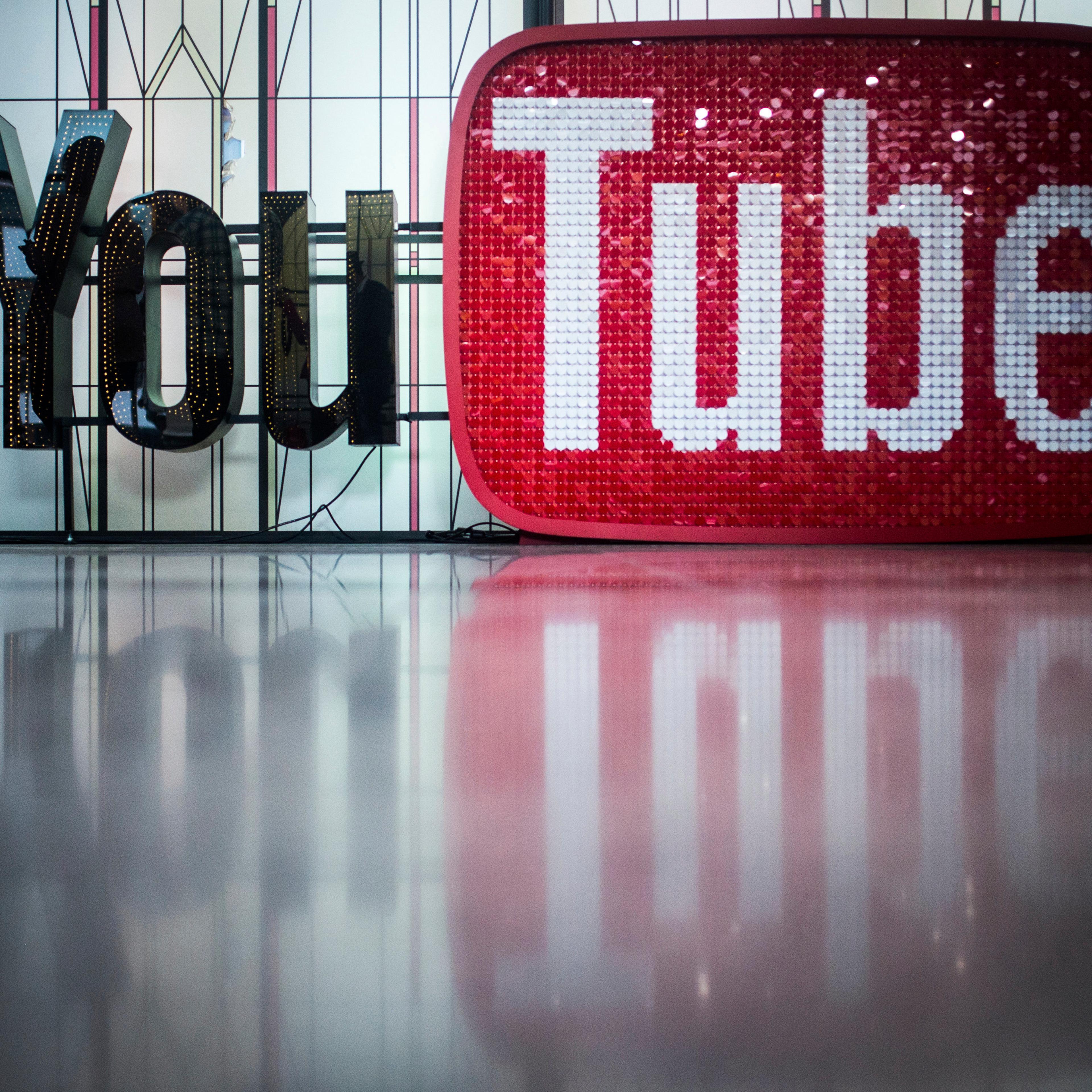 The logo of the video-sharing website YouTube