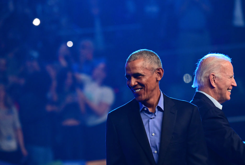President Biden And Former President Obama Campaign In Philadelphia For State's Democratic Candidates