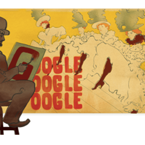 It’s Henri de Toulouse Lautrec's 150th Birthday, and Google is celebrating with a Google Doodle.