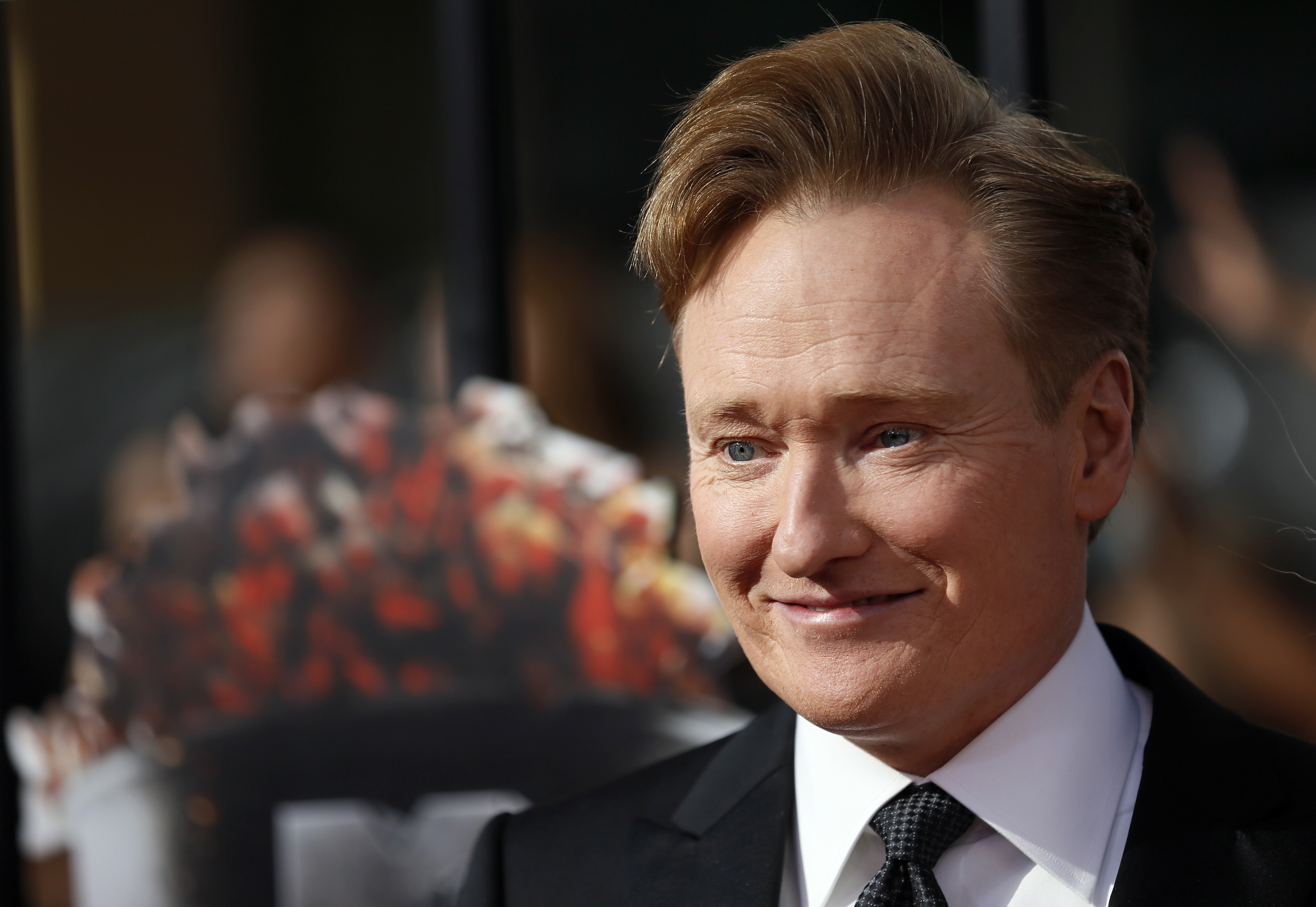 Conan O'Brien arrives at the 2014 MTV Movie Awards in Los Angeles, California April 13, 2014