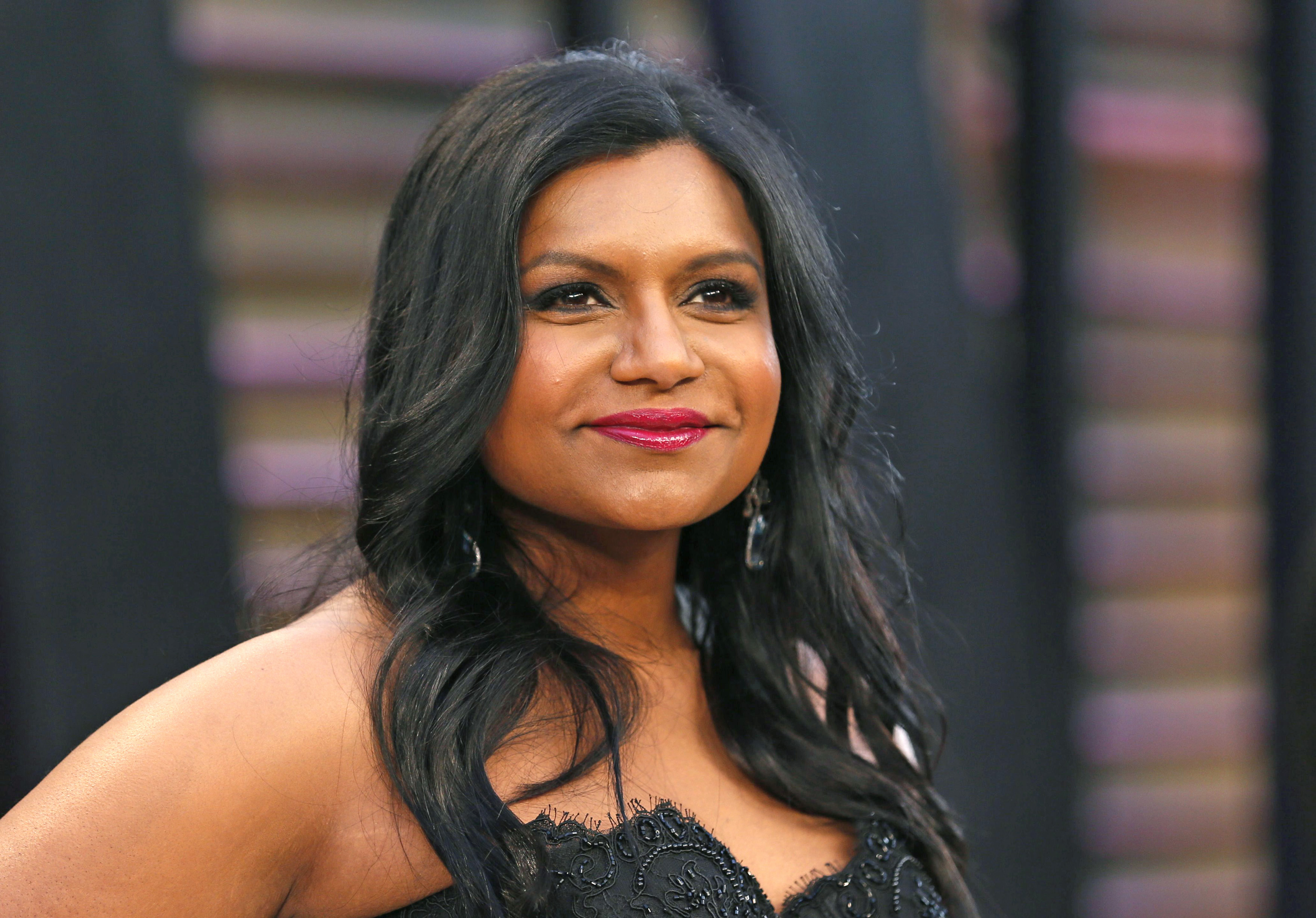 Mindy Kaling arrives at the 2014 Vanity Fair Oscars Party in West Hollywood, Calif., on March 2, 2014.