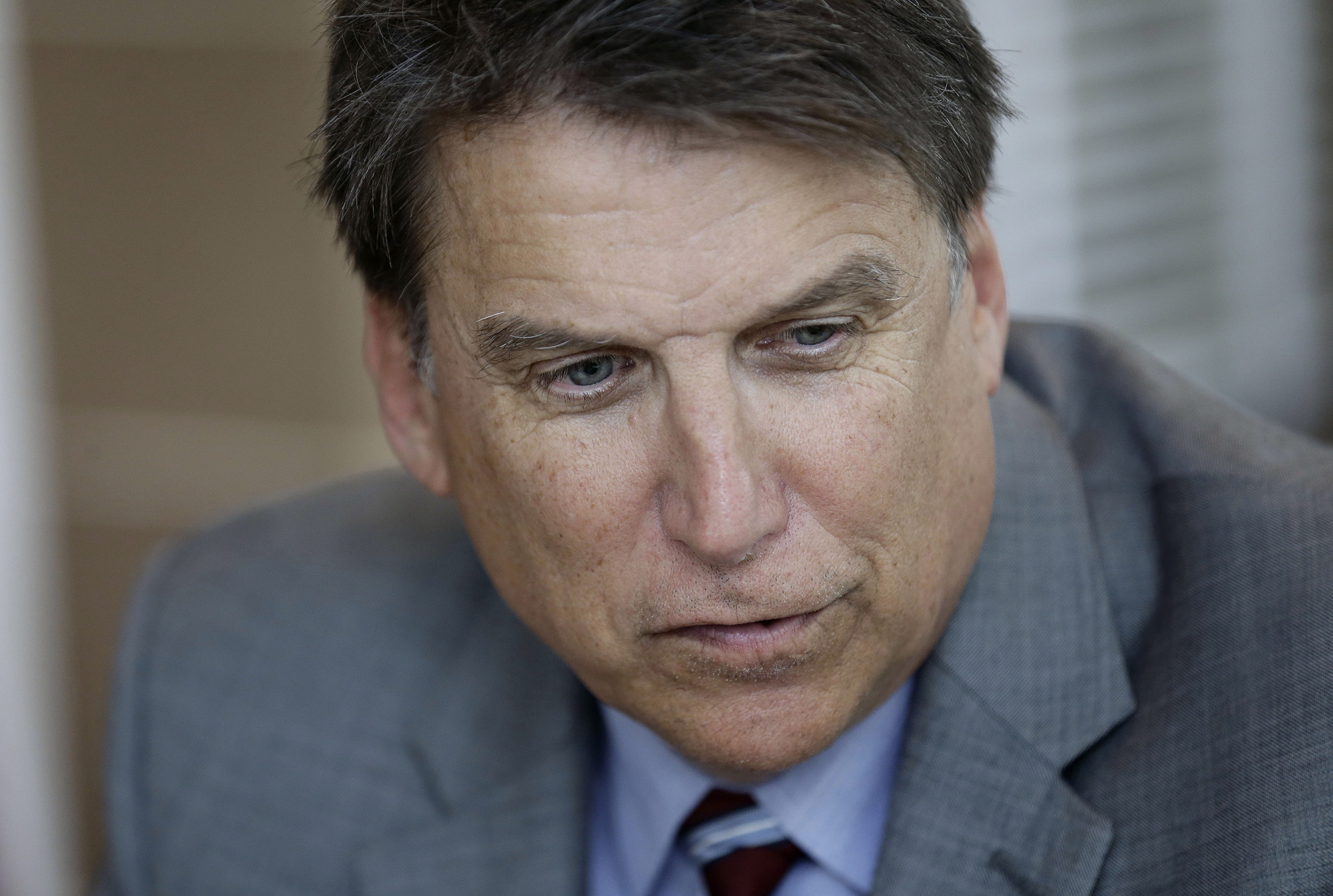 North Carolina Gov. Pat McCrory makes remarks during an interview at the Governor's mansion in Raleigh, N.C., on April 12, 2016.