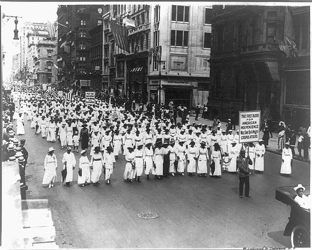 Silent protest parade in New York City on July 28, 1917, three weeks after the East St. Louis riots.