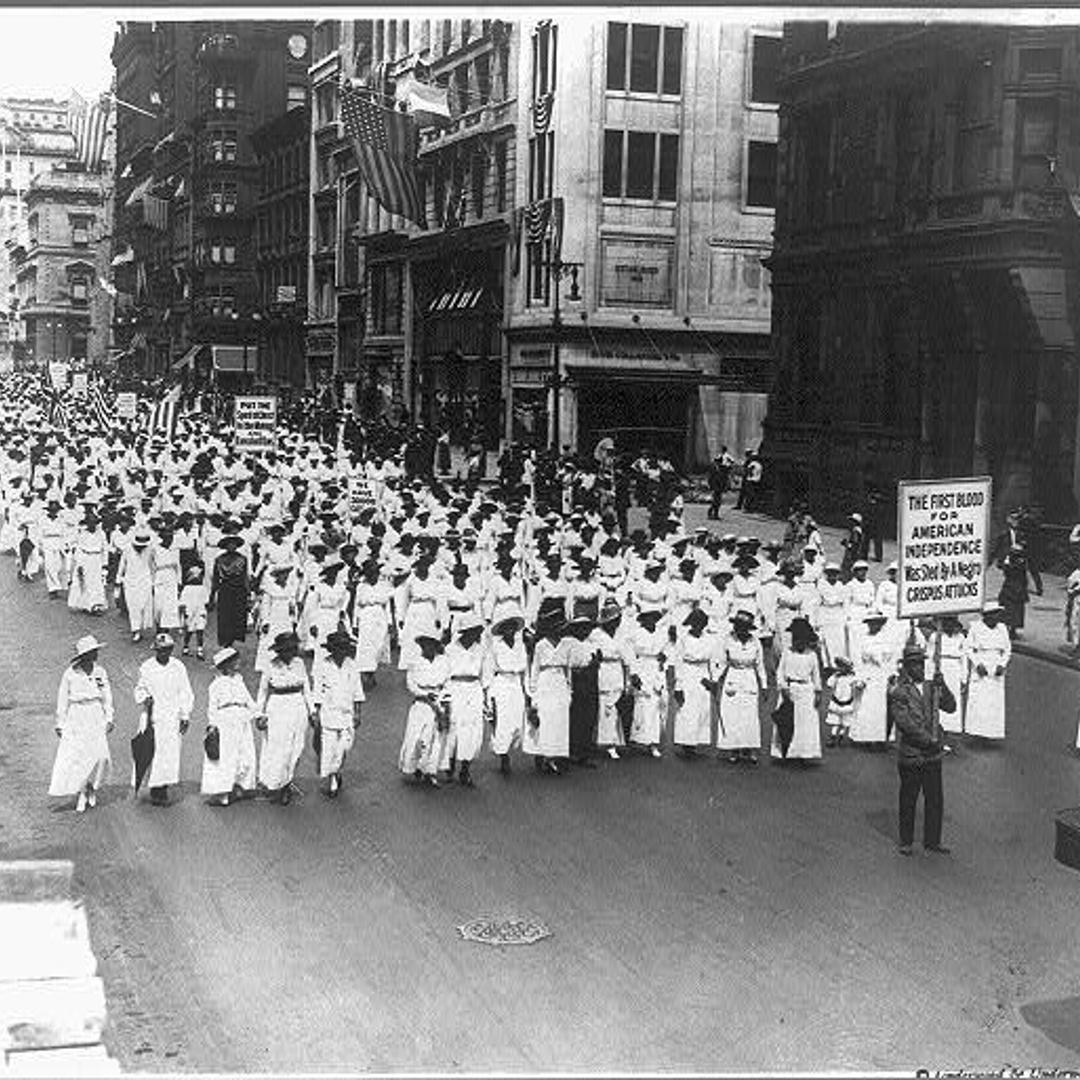 Silent protest parade in New York City on July 28, 1917, three weeks after the East St. Louis riots.