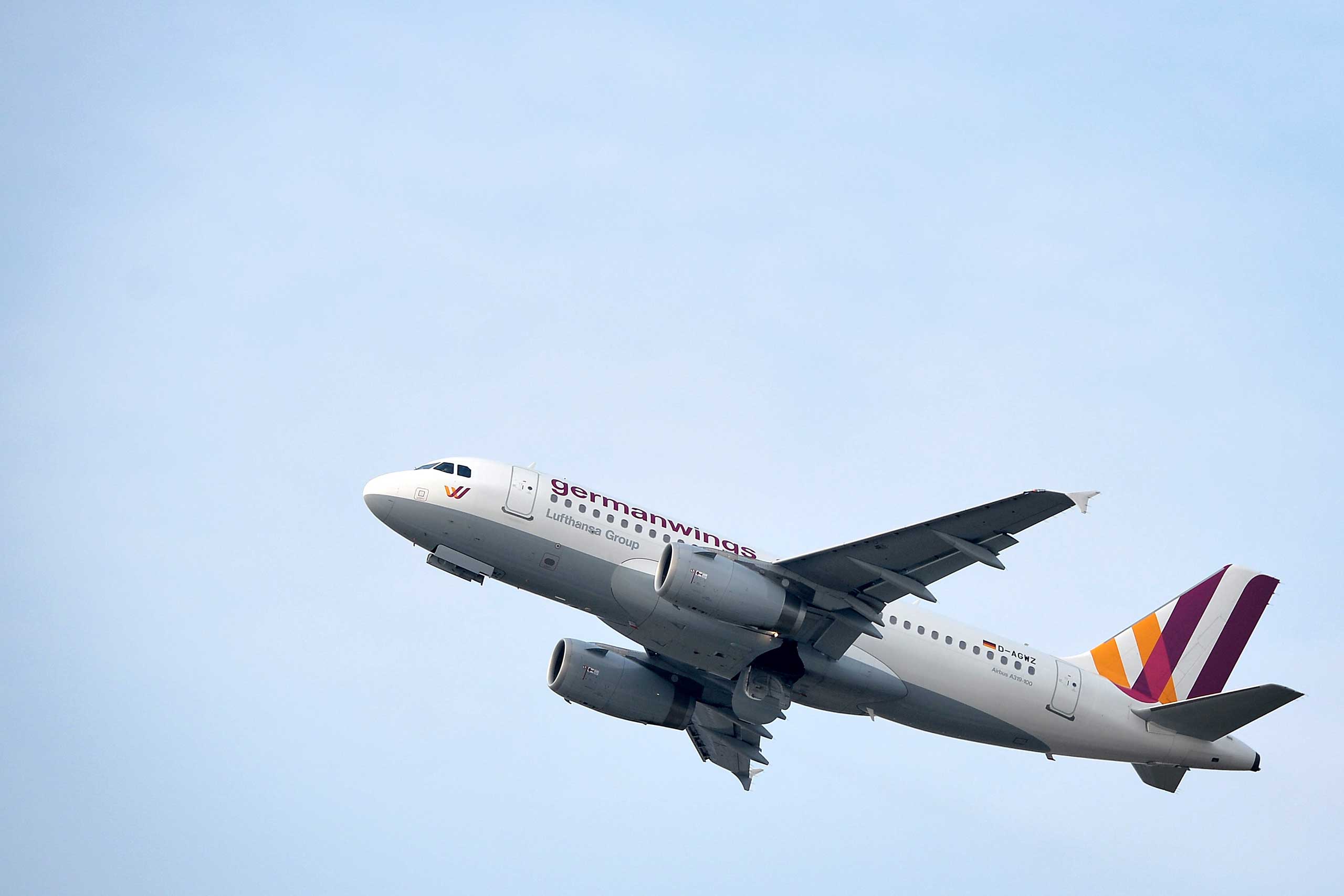 A Germanwings Airbus at Duesseldorf International Airport in Dusseldorf, Germany on March 24, 2015.