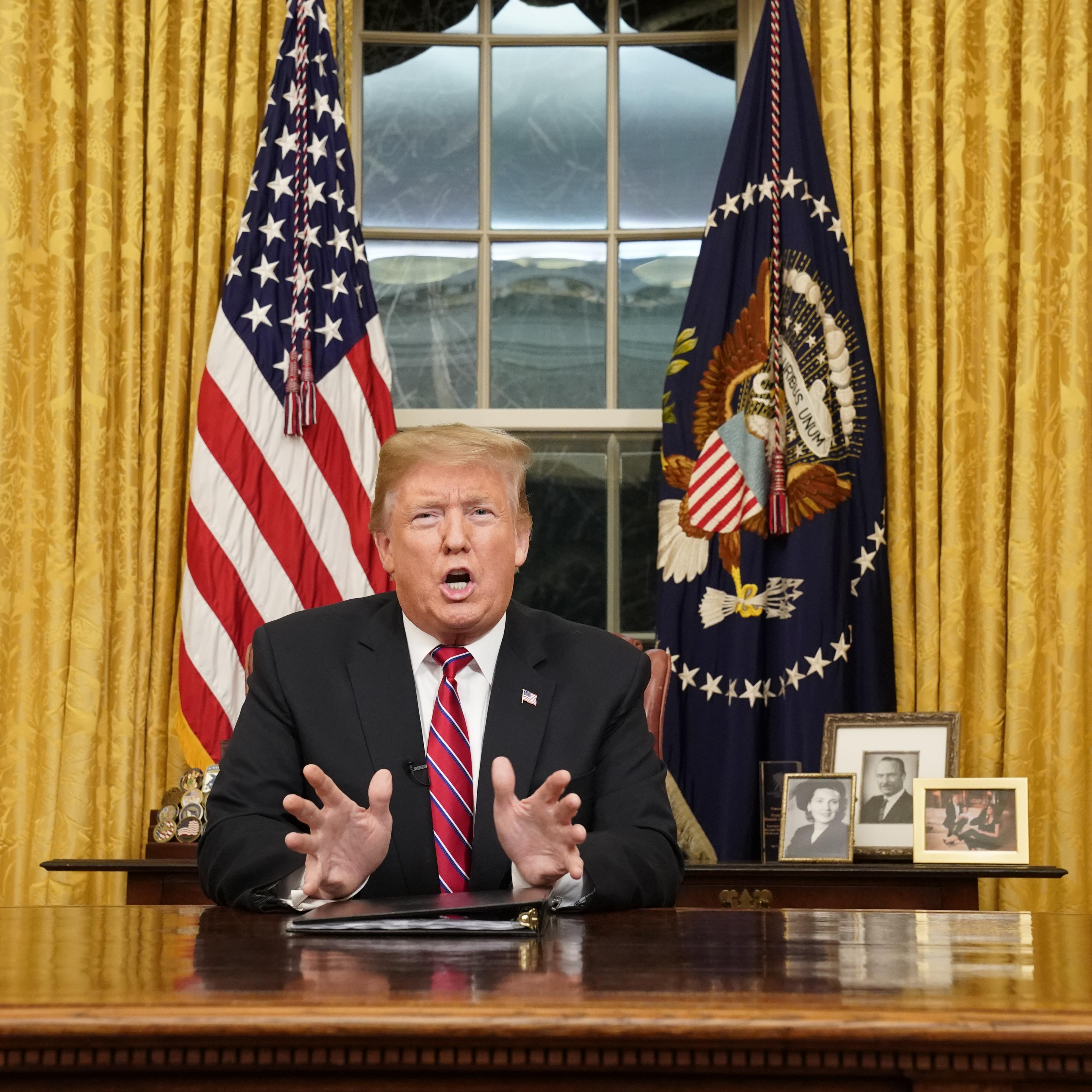 President Trump Addresses The Nation On Border Security From The Oval Office