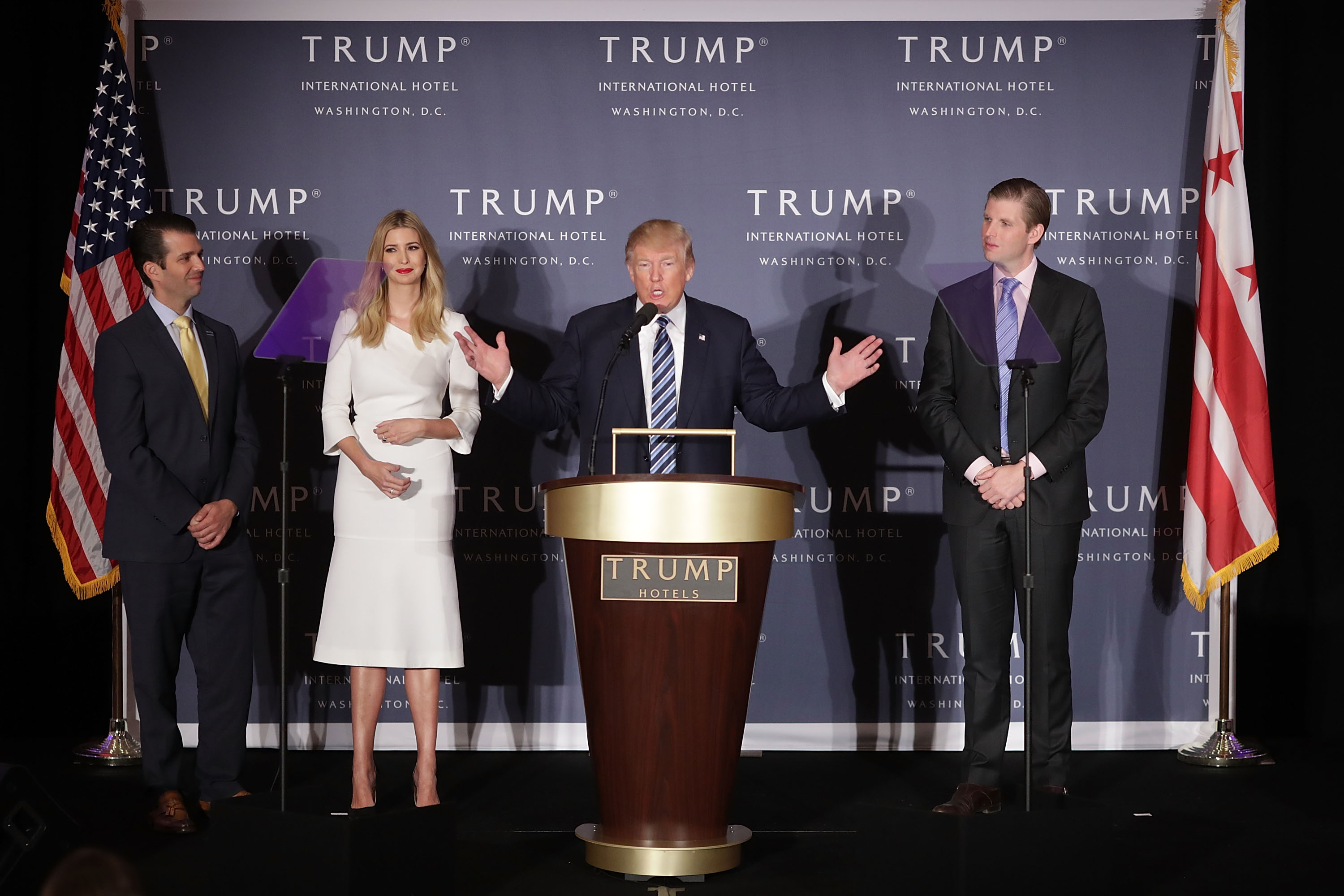 Donald Trump Holds Ribbon Cutting Ceremony For The Trump International Hotel In Washington, D.C.