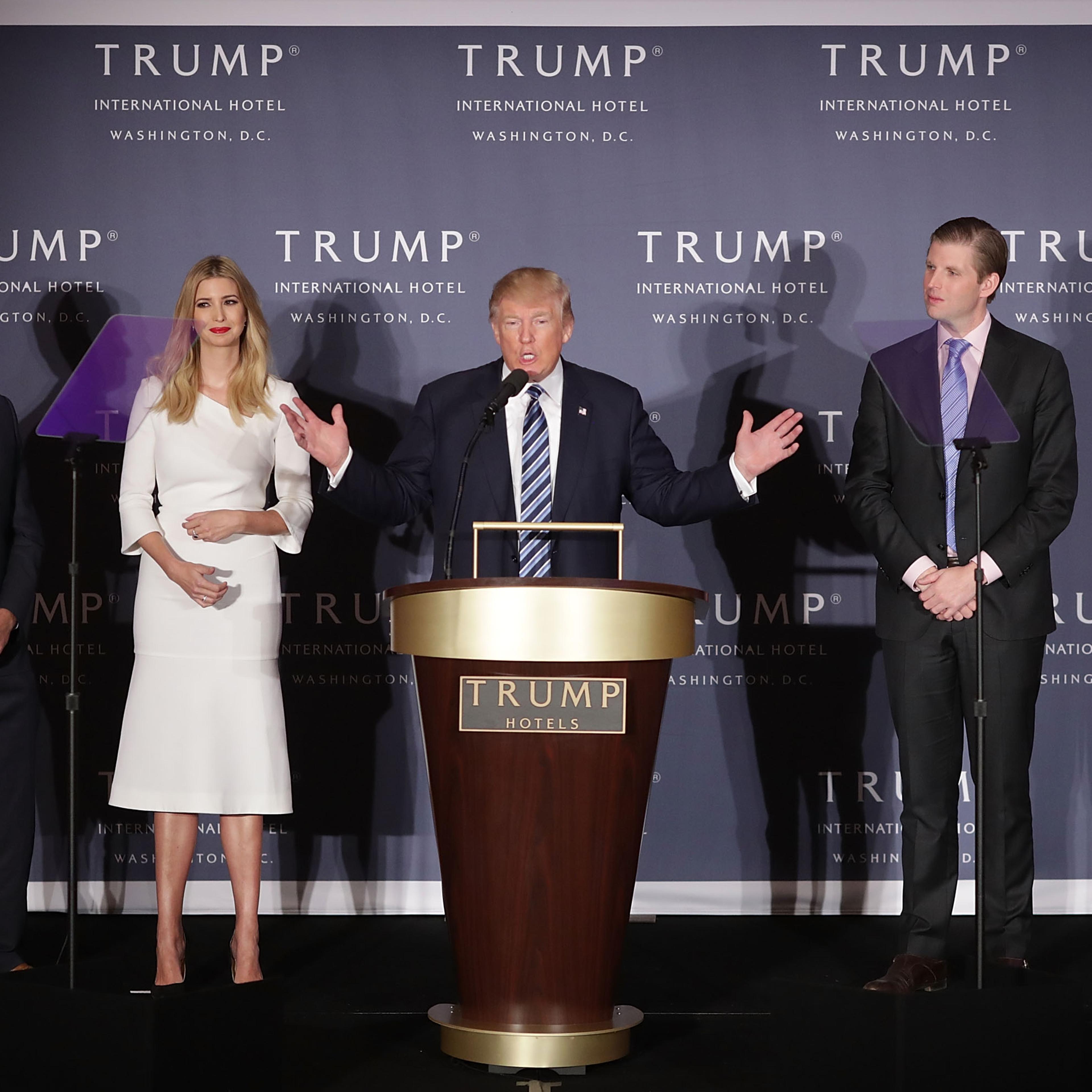 Donald Trump Holds Ribbon Cutting Ceremony For The Trump International Hotel In Washington, D.C.
