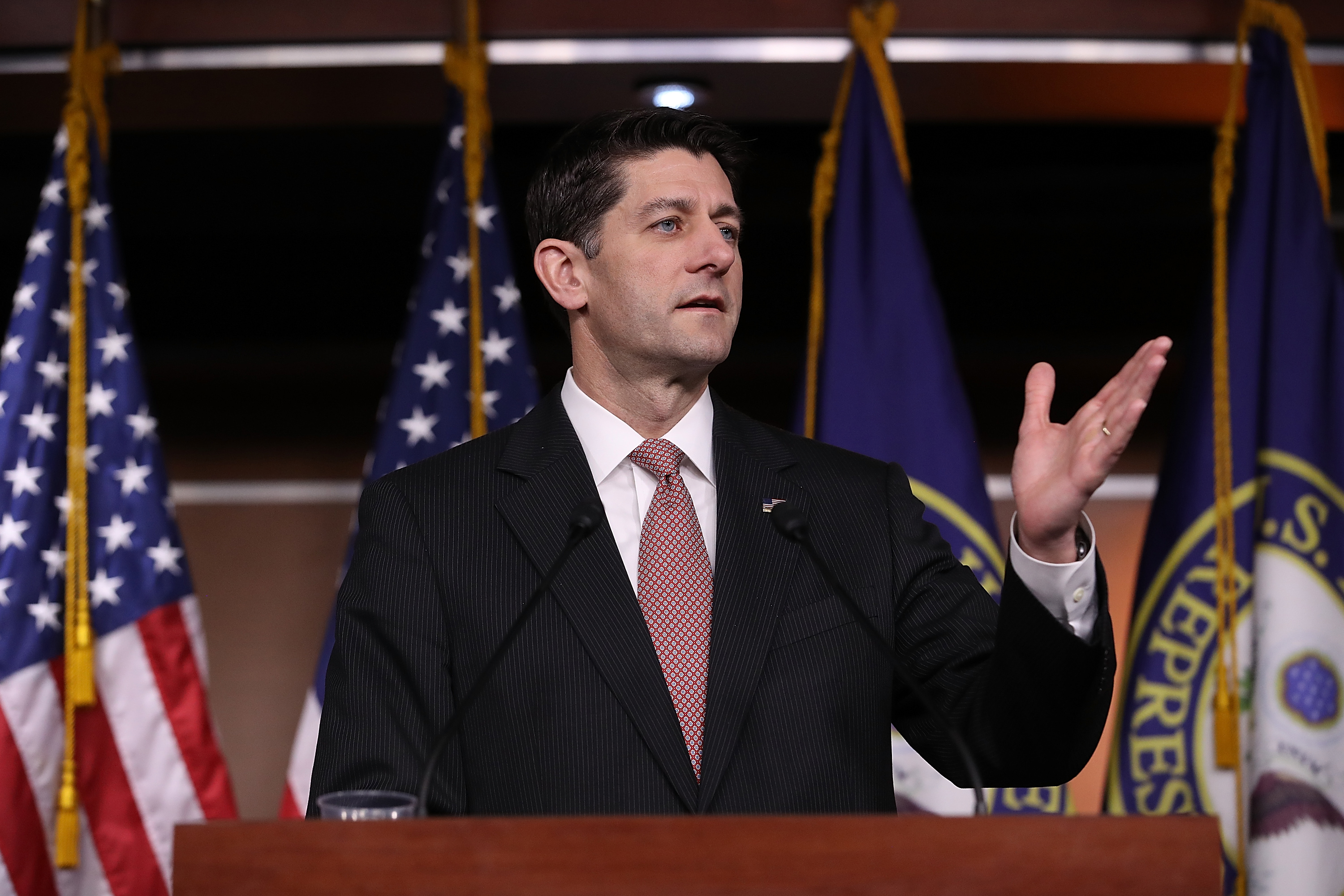Paul Ryan Holds Weekly Press Briefing At The Capitol