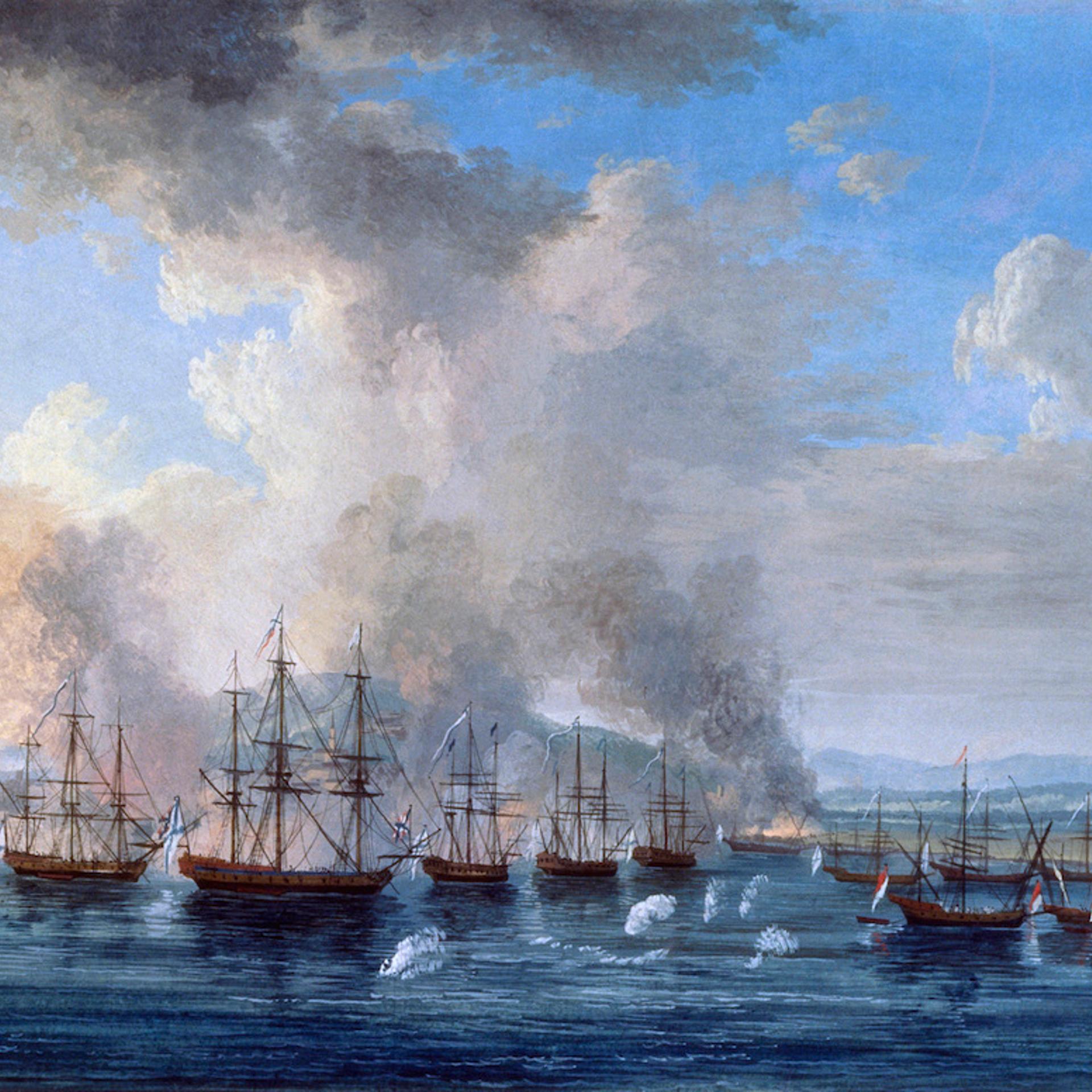 'The Russo-Turkish Battle at the Damietta Castle on 1770', 1770-1772. Artist: Jacob Philip Hackert