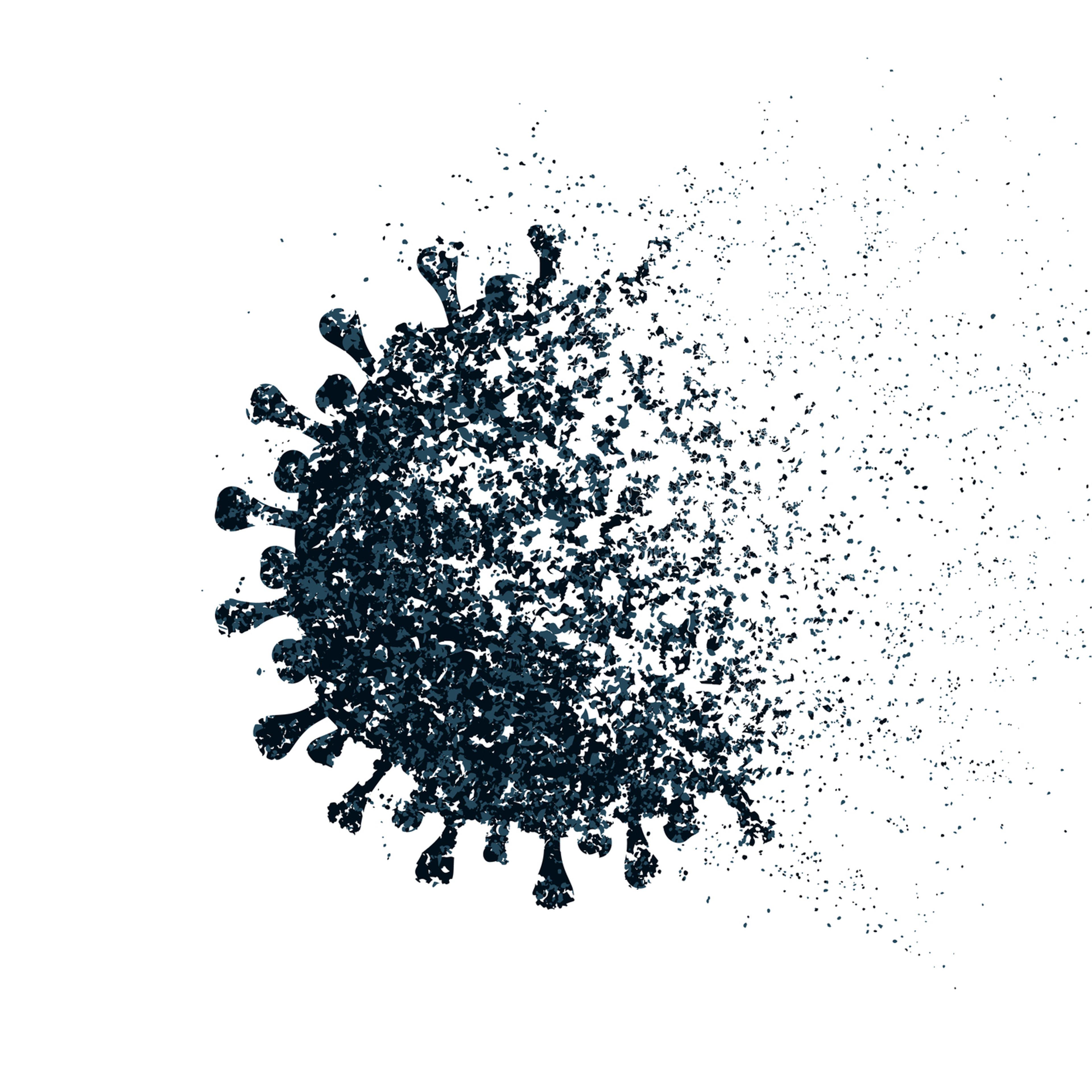 Abstract image of end to corona virus emergency