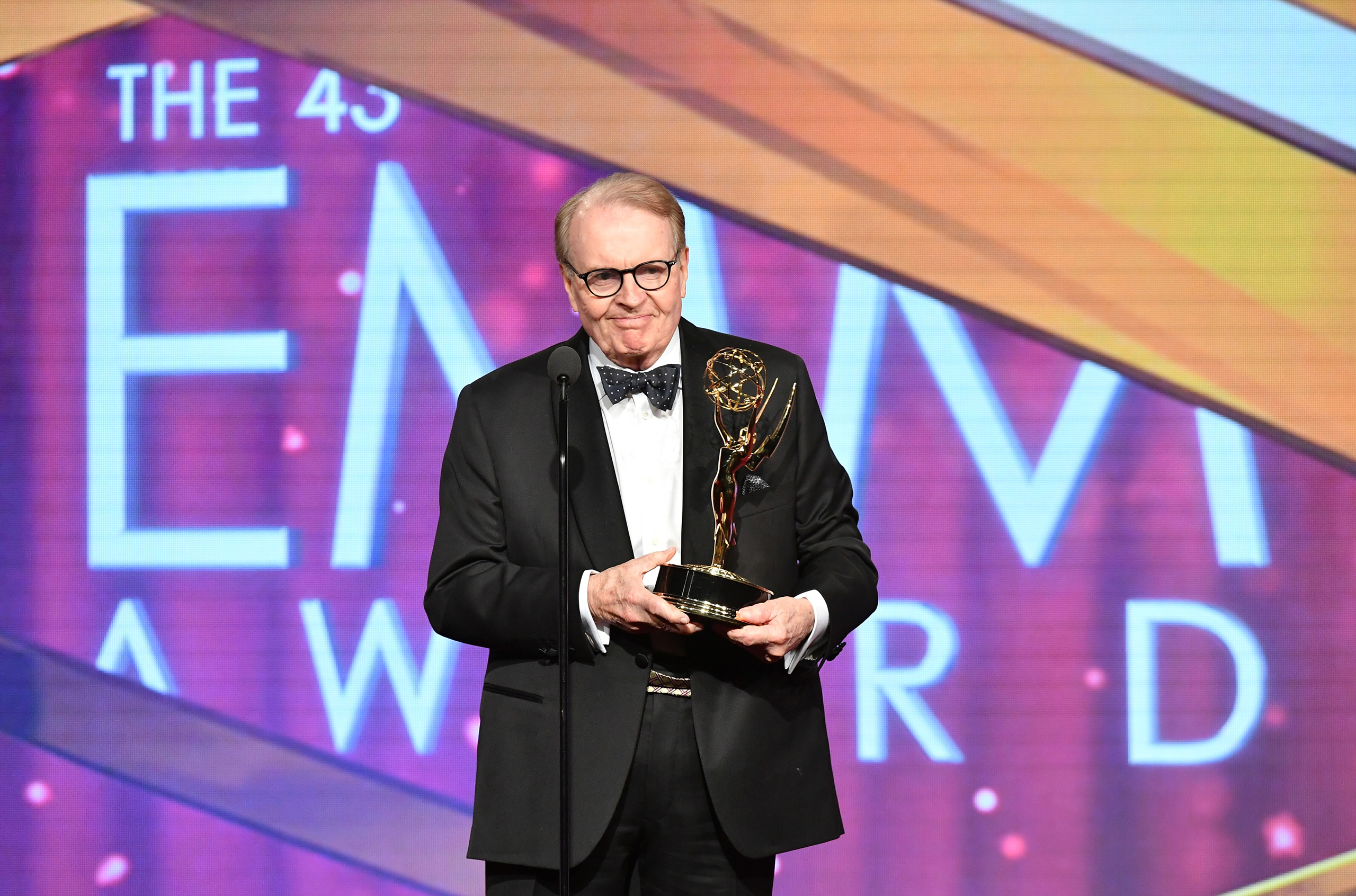 LOS ANGELES, CA - MAY 01: Charles Osgood speaks onstage after receiving the Emmy for Outstanding Morning Program at the 43rd Annual Daytime Emmy Awards at the Westin Bonaventure Hotel on May 1, 2016 in Los Angeles, California. (Photo by Earl Gibson III/G